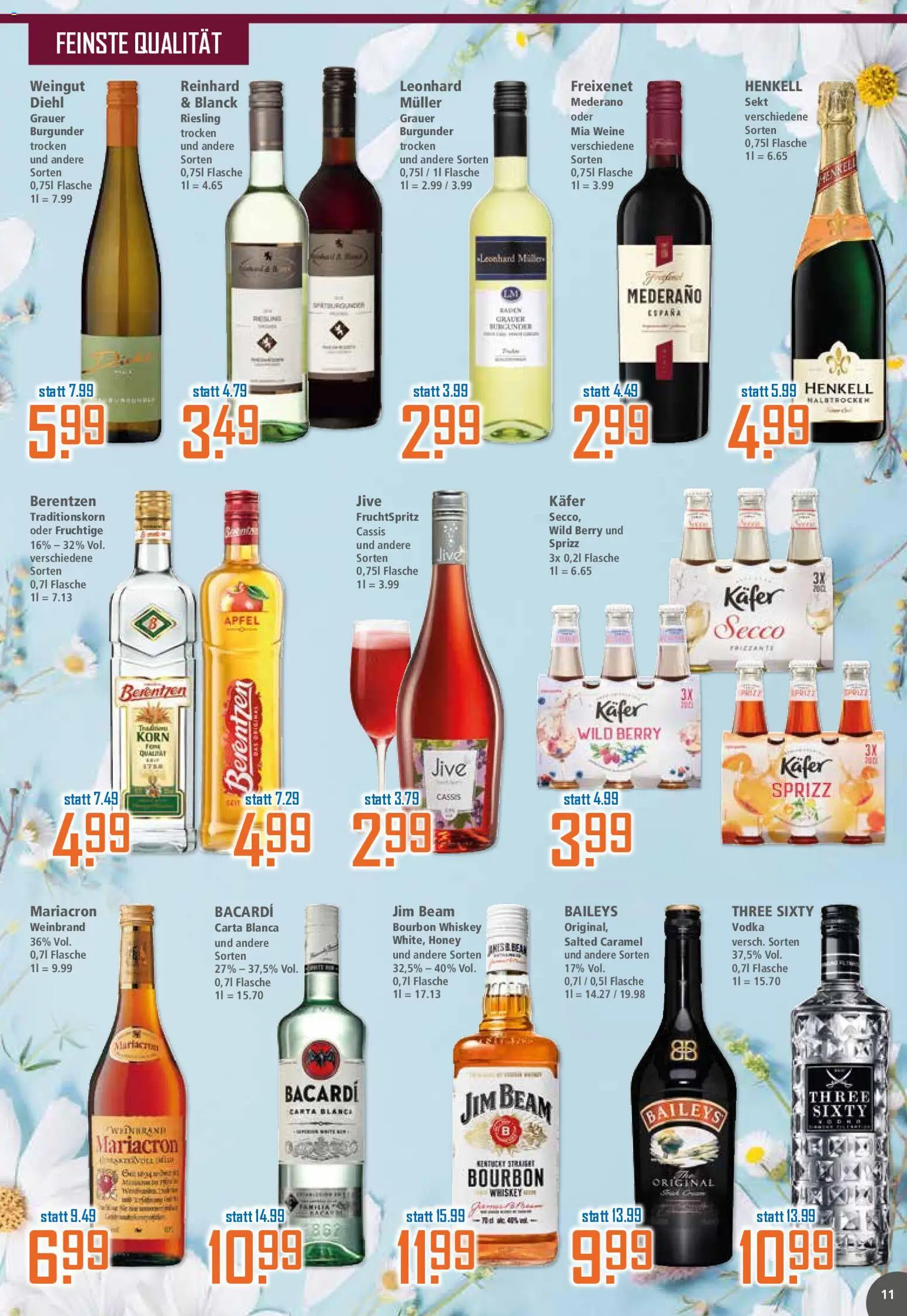 Klaas & Kock Prospekt 	 – gültig ab 11.05.2026 | Seite: 11 | Produkte: Bacardi, Sekt, Mariacron, Bourbon