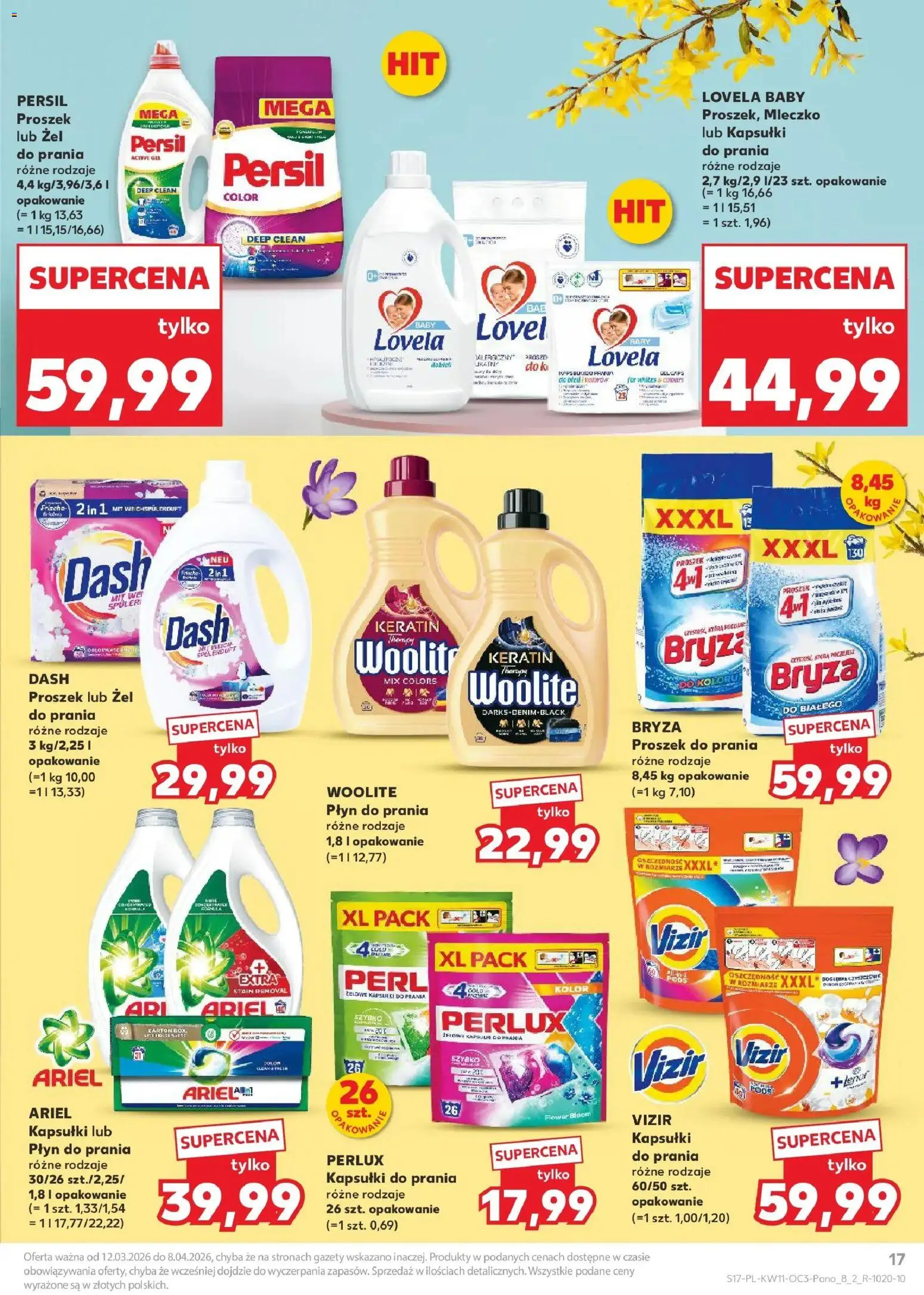 Kaufland gazetka - Dom na Wielkanoc od 12.03.2026 | Strona: 17 | Produkty: Persil, Ariel, Kapsułki do prania, Proszek do prania