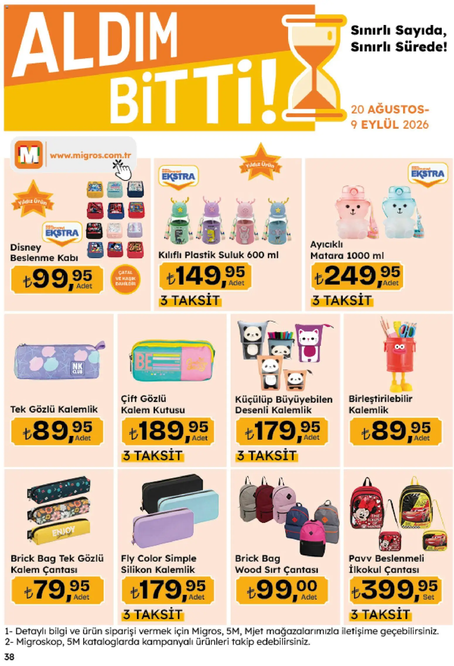Migros Katalog - Migroskop - 20 Ağustos 2026 tarihinden itibaren geçerlidir | Sayfa: 157 | Ürünler: Çatal, Kalemlik, Sırt çantası