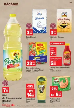 Ofertele Carrefour valabile de la 29.07.2026 | Pagină: 23 | Produse: Ulei, Muștar, Ketchup, Legume