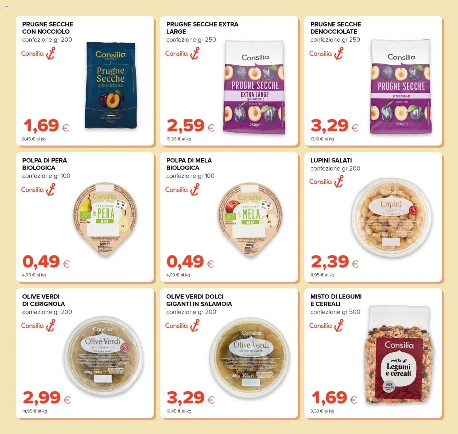 Volantino Tigre del 21/08/2026 | Pagina: 3 | Prodotti: Lupini, Cereali, Prugne, Dolci