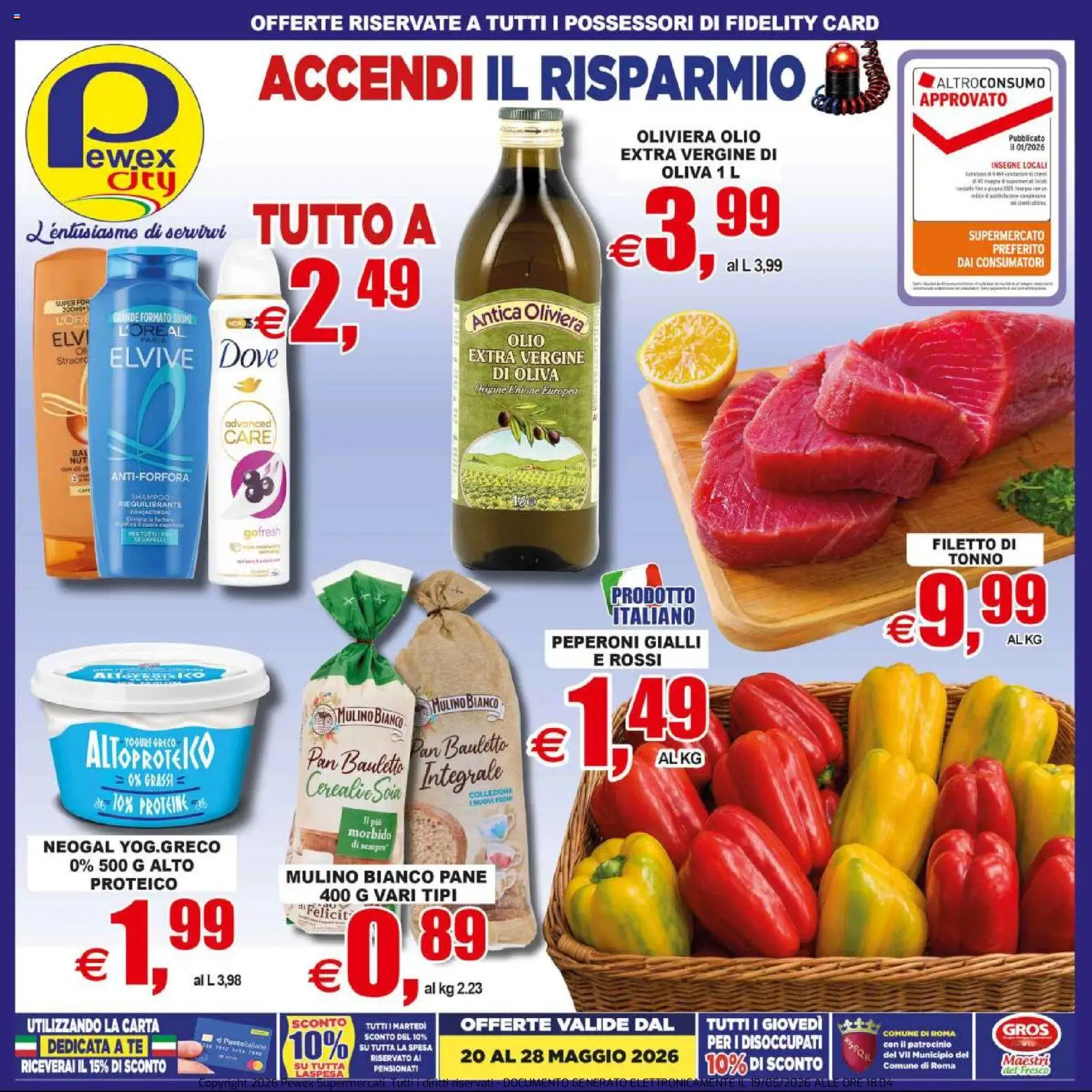 Volantino Pewex del 20.05.2026 | Pagina: 1 | Prodotti: Tè, Peperoni, Olio, Olio extra vergine