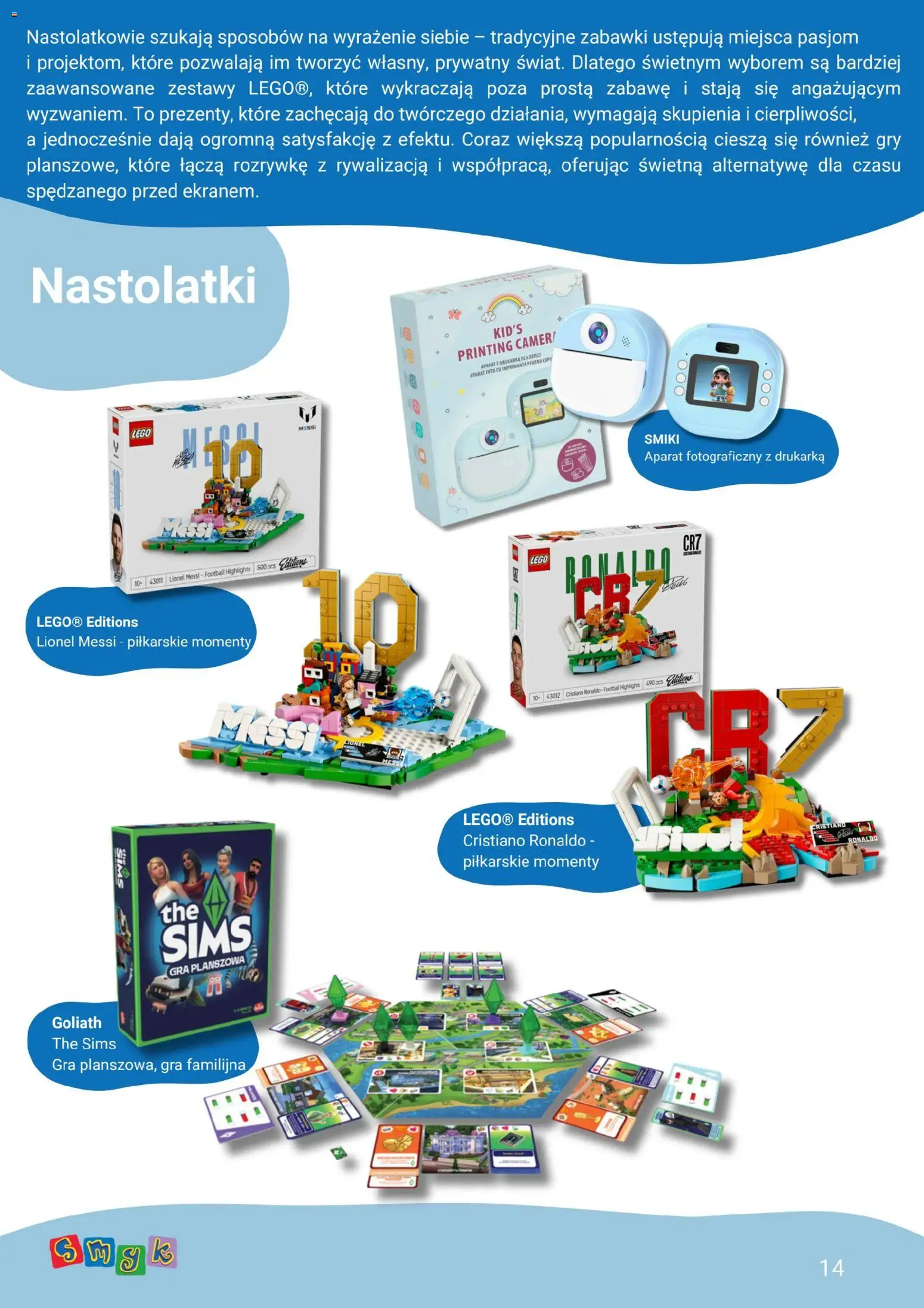 Smyk gazetka od 15.05.2026 | Strona: 14 | Produkty: Drukarka, Aparat fotograficzny, Gra, Gry