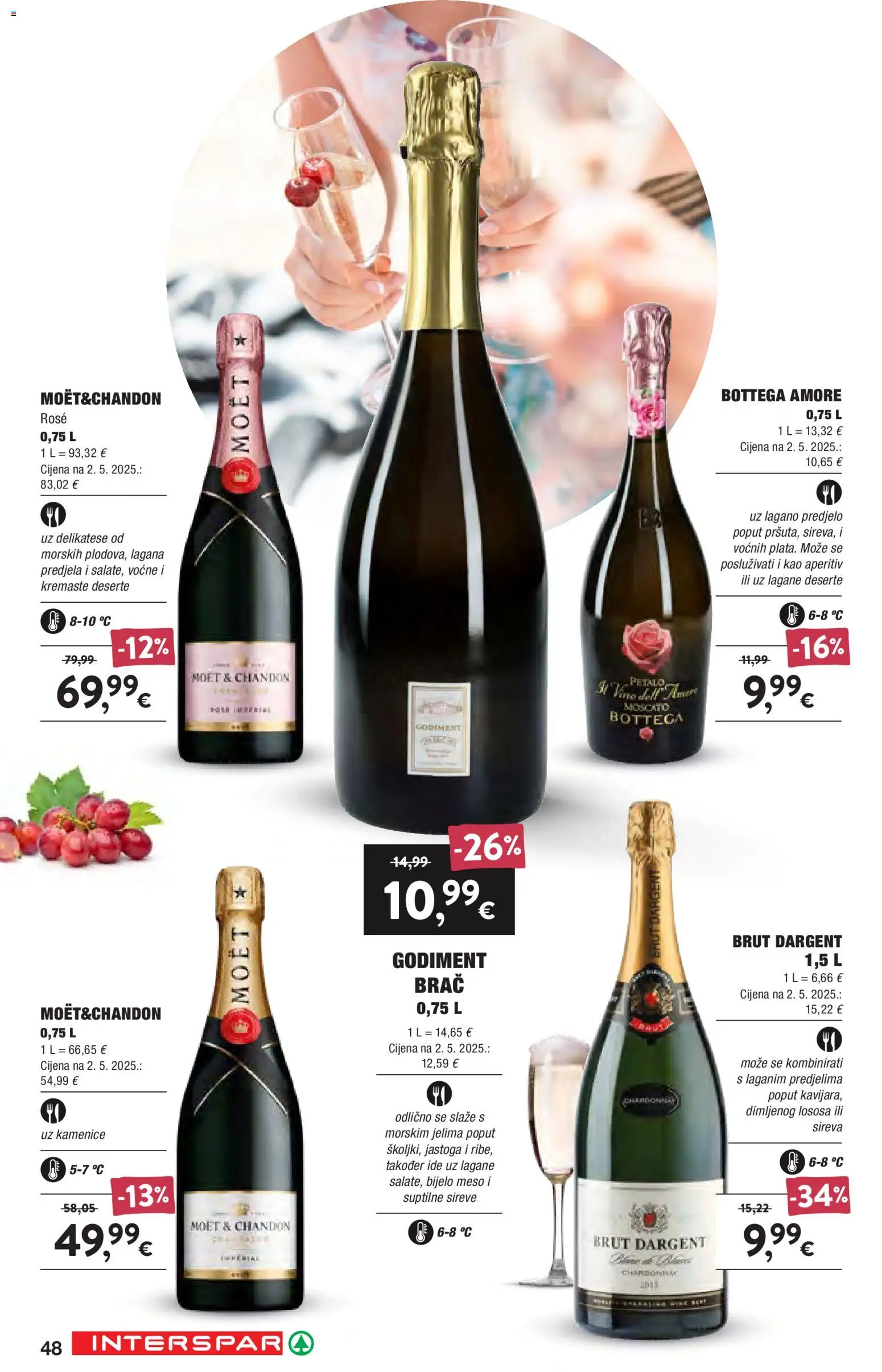 Interspar katalog | vrijedi od 16.09.2026 | Stranica: 48 | Proizvodi: Aperitiv, Meso, Moët & Chandon