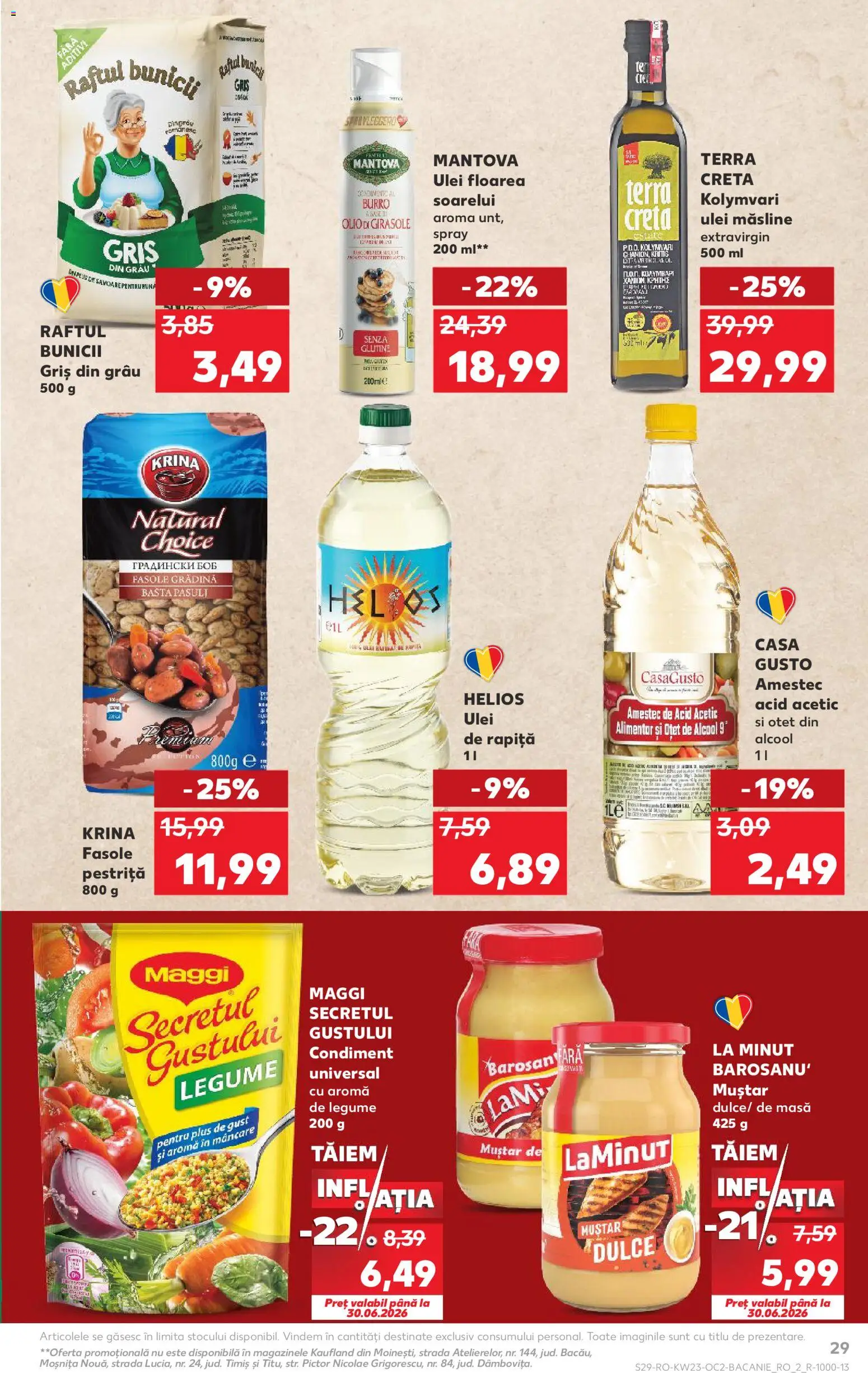 Kaufland RO akciós ujság - amely érvényes a következő dátumtól: 03.06.2026 | Oldal: 29 | Termékek: Maggi, Mustár