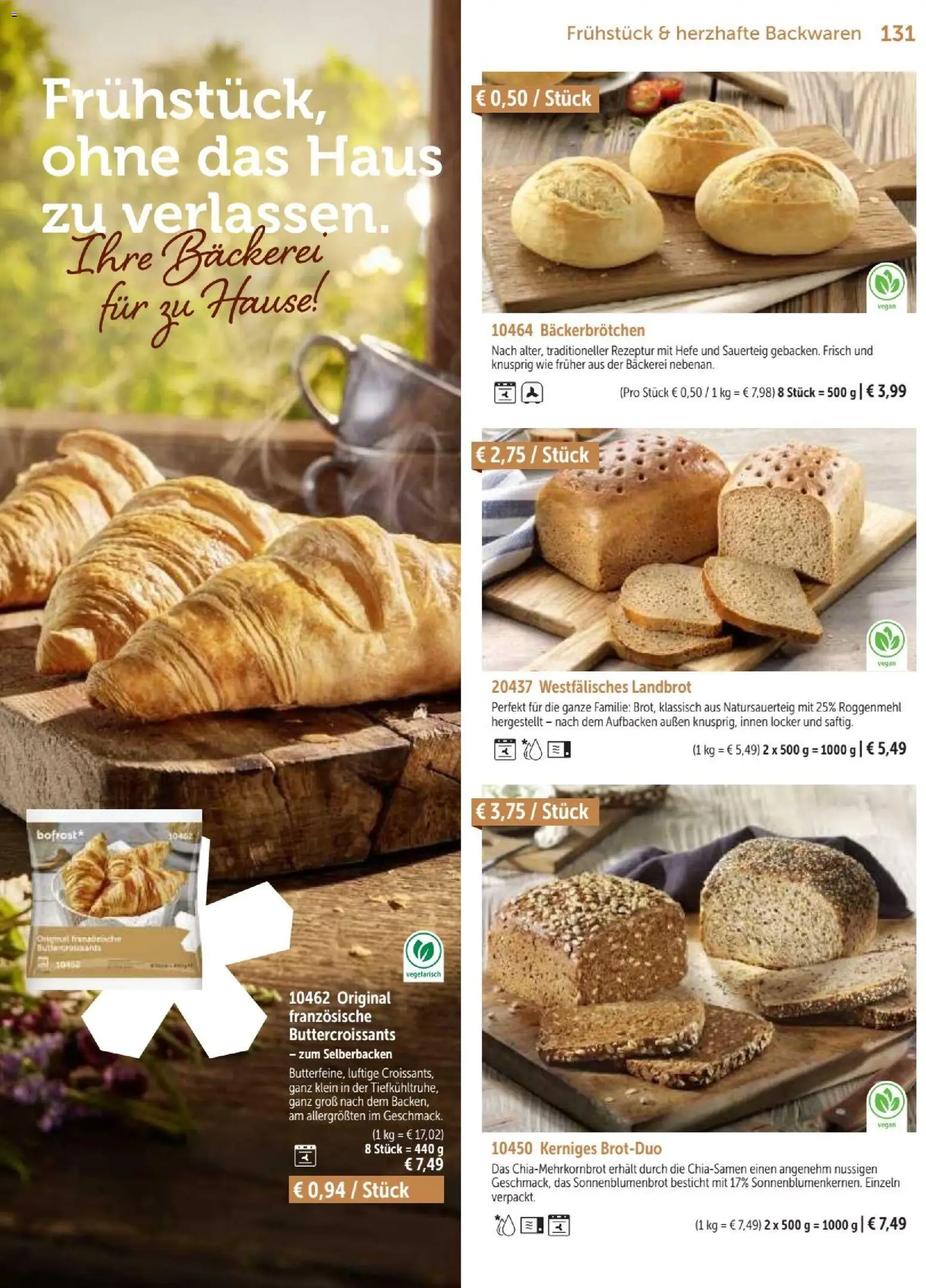 Bofrost Katalog – gültig ab 07.09.2026 | Seite: 131 | Produkte: Bäckerei
