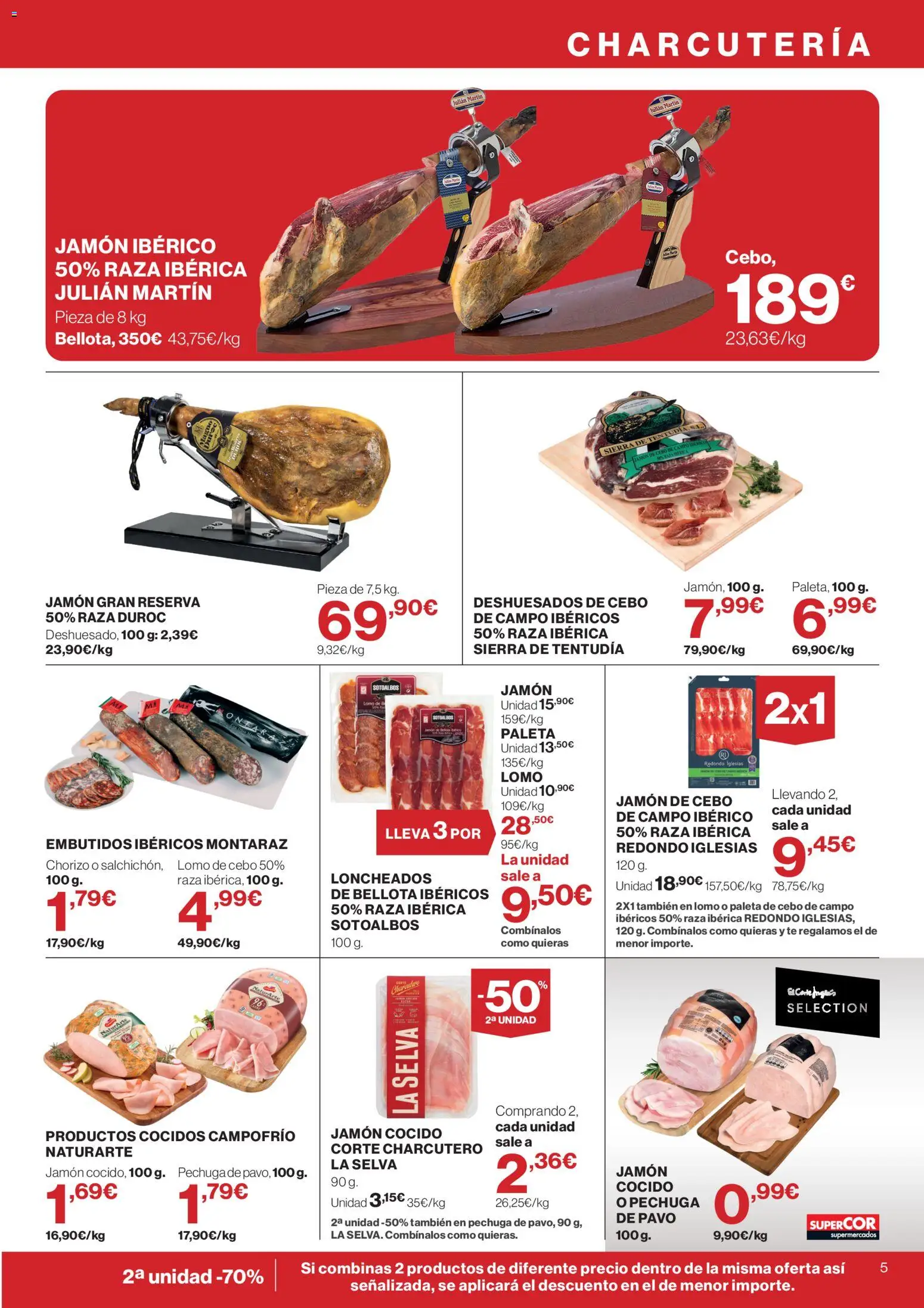 Supercor folleto │ válido desde el 10/09/2026 | Página: 5 | Productos: Jamón ibérico, Lomo, Jamón, Pavo