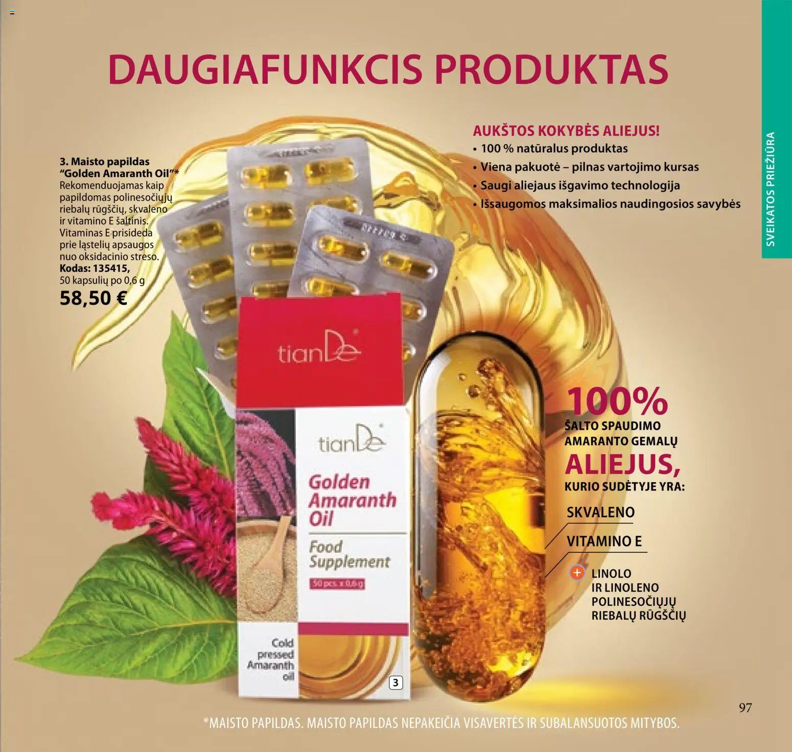 TianDe akcijos nuo 2026.02.10 | Puslapis: 97 | Prekių: Aliejus