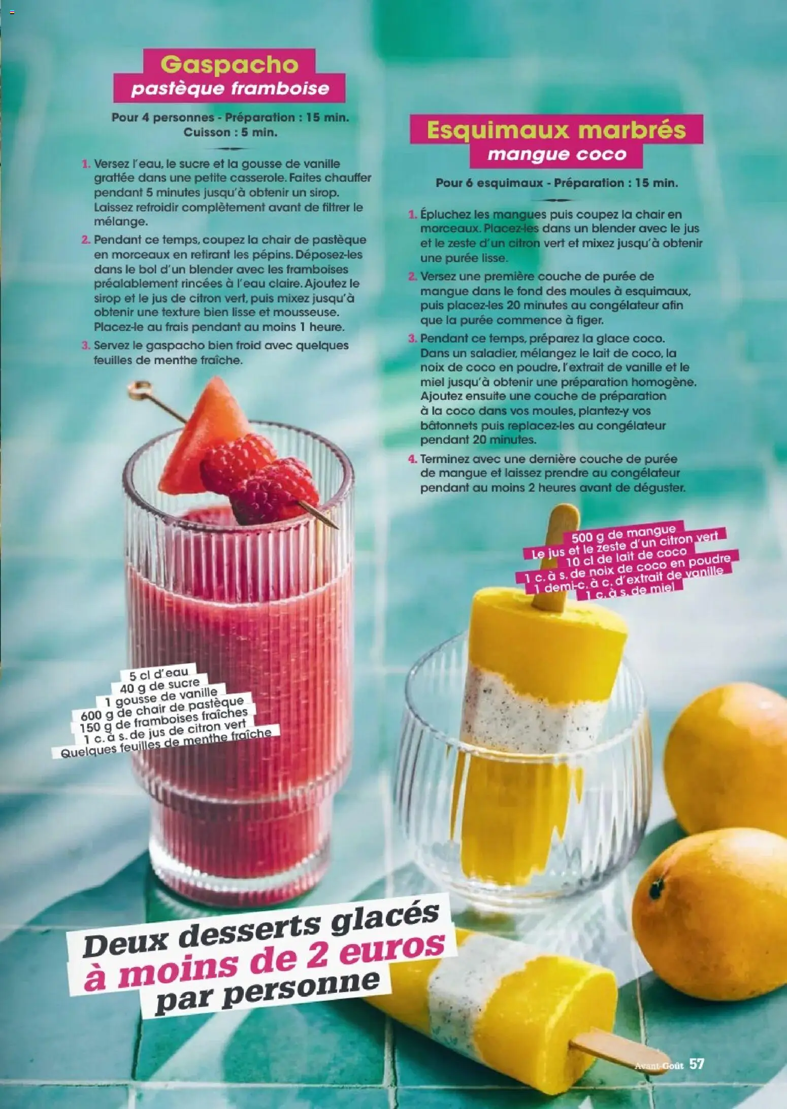 {H1} | Page: 57 | Produits: Menthe, Congélateur, Framboises, Noix