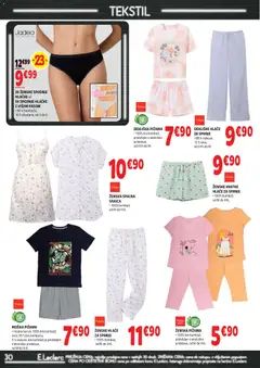 E.leclerc katalog akcije – veljaven od 22.07.2026 | Stran: 30 | Izdelki: Srajca, Pižama, Hlace, Kratke hlace