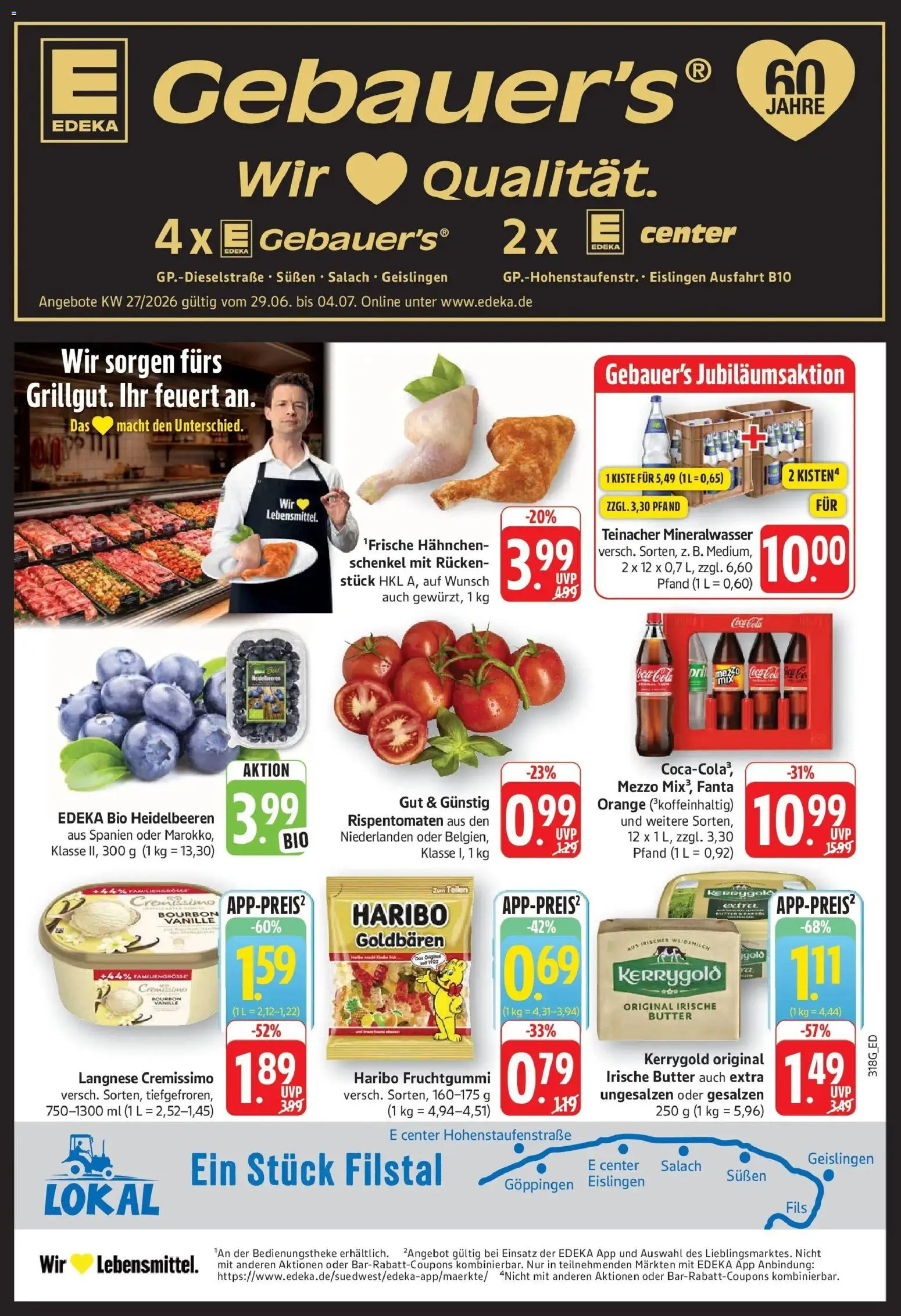 Edeka prospekt Geislingen – gültig ab 29.06.2026 | Seite: 3 | Produkte: Langnese, Hahnchen, Cremissimo, Cola