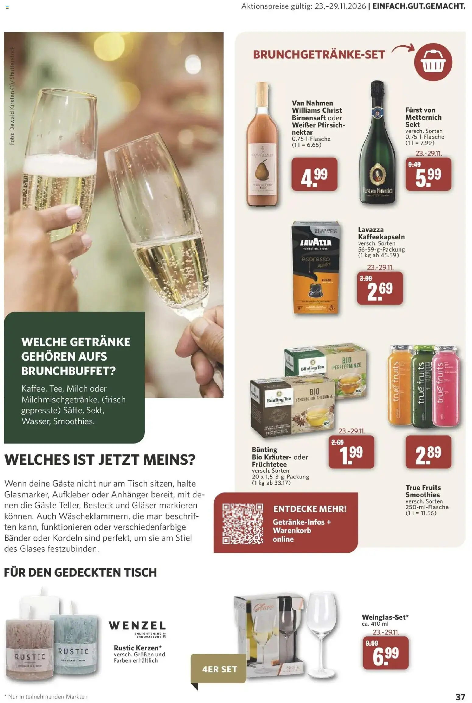 Combi Aktueller Prospekt (ab 26.10.2026) zum Blättern | Seite: 37 | Produkte: Lavazza, Sekt, Pfirsich, Tee