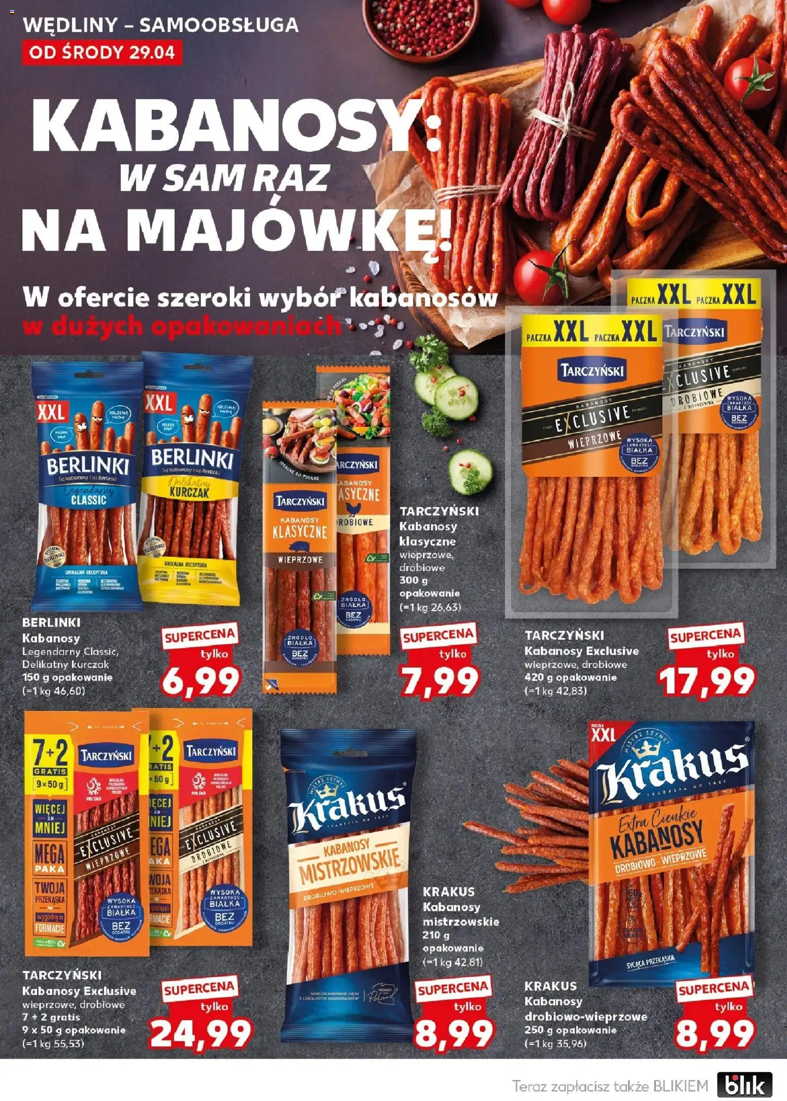 Kaufland gazetka - Mocny start od 04.05.2026 | Strona: 22 | Produkty: Kurczak, Kabanosy, Wędliny, Wieprzowina