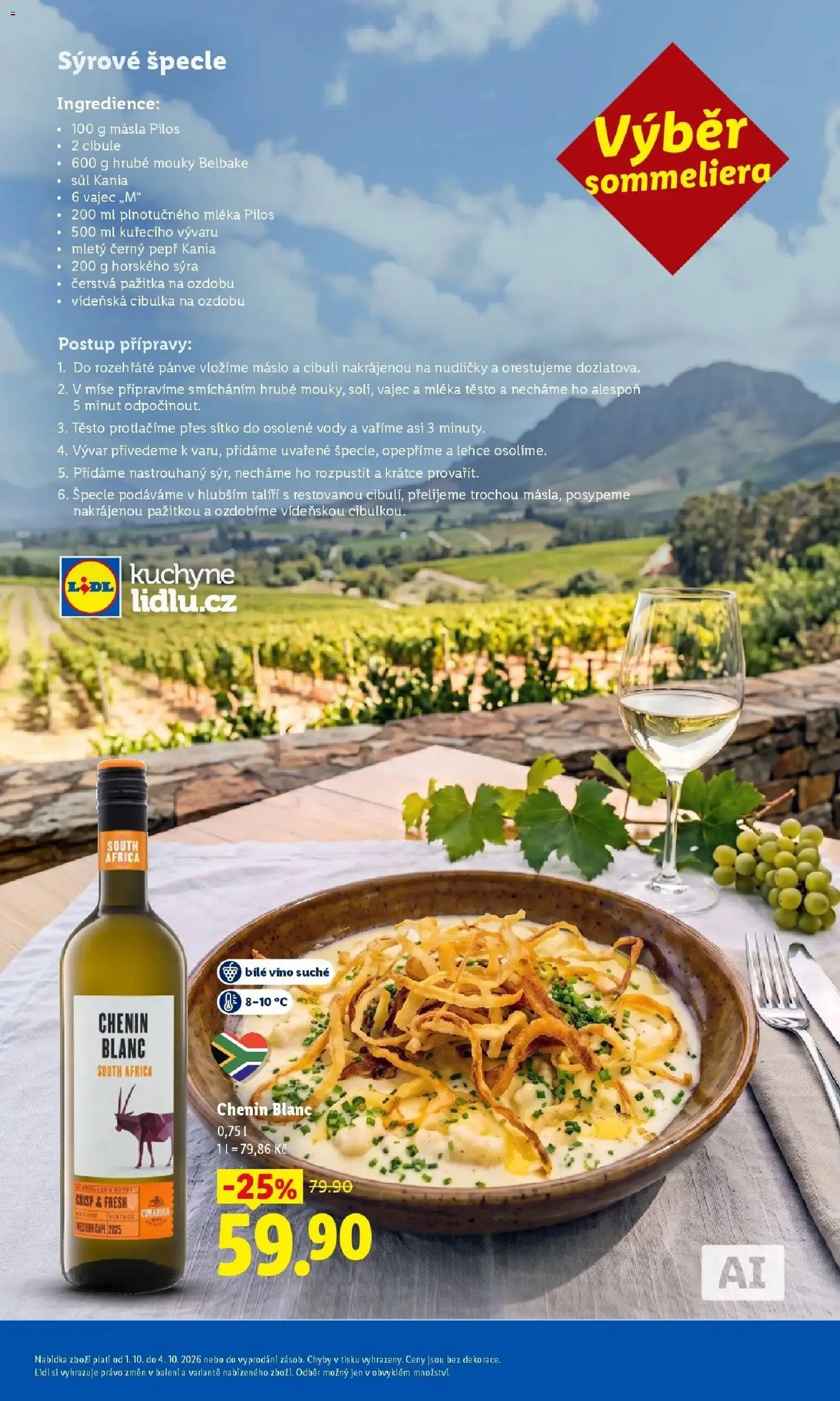 Lidl leták od 01.10.2026 - Nový akční leták | Strana: 53 | Produkty: Máslo, Víno, Špecle, Kuchyně