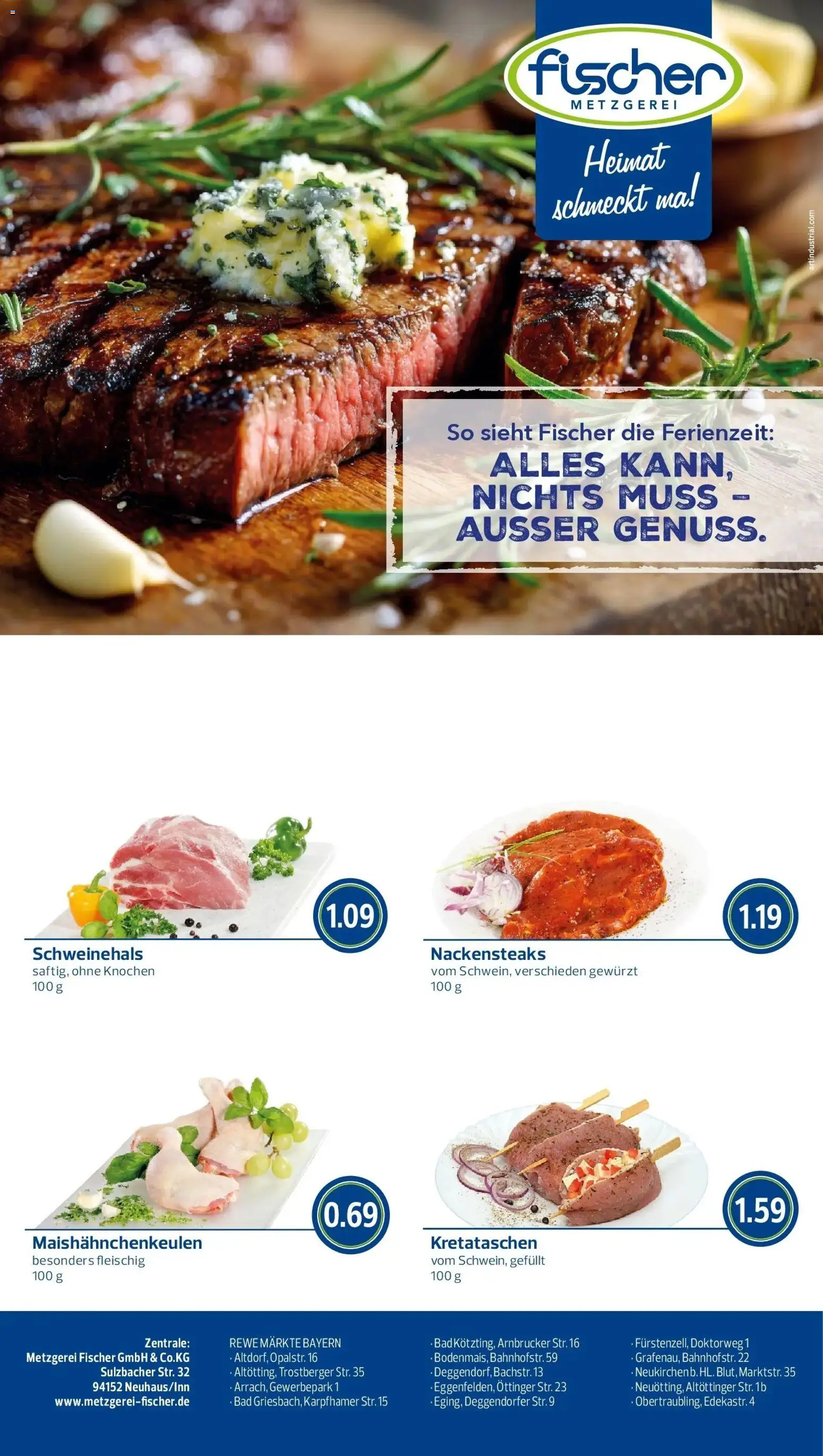 Rewe Prospekt Töging – gültig ab 27.07.2026 | Seite: 8 | Produkte: Nackensteaks, Bad