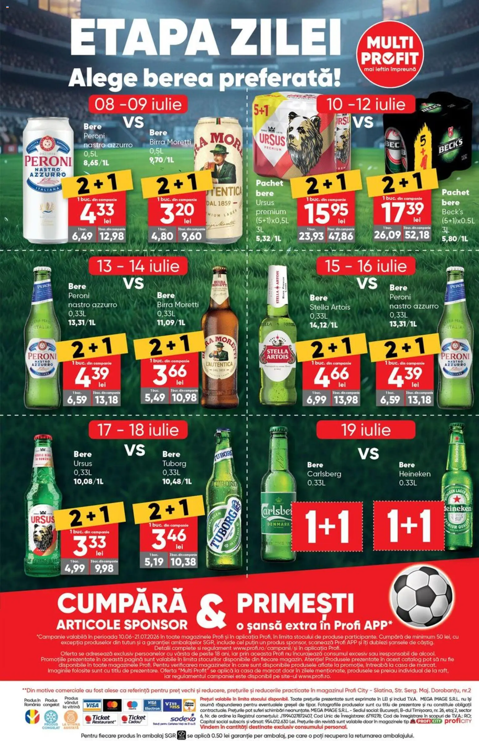 Noul catalog Profi – valabil de la 08.07.2026 | Pagină: 9 | Produse: Vitrină, Bere, Pește