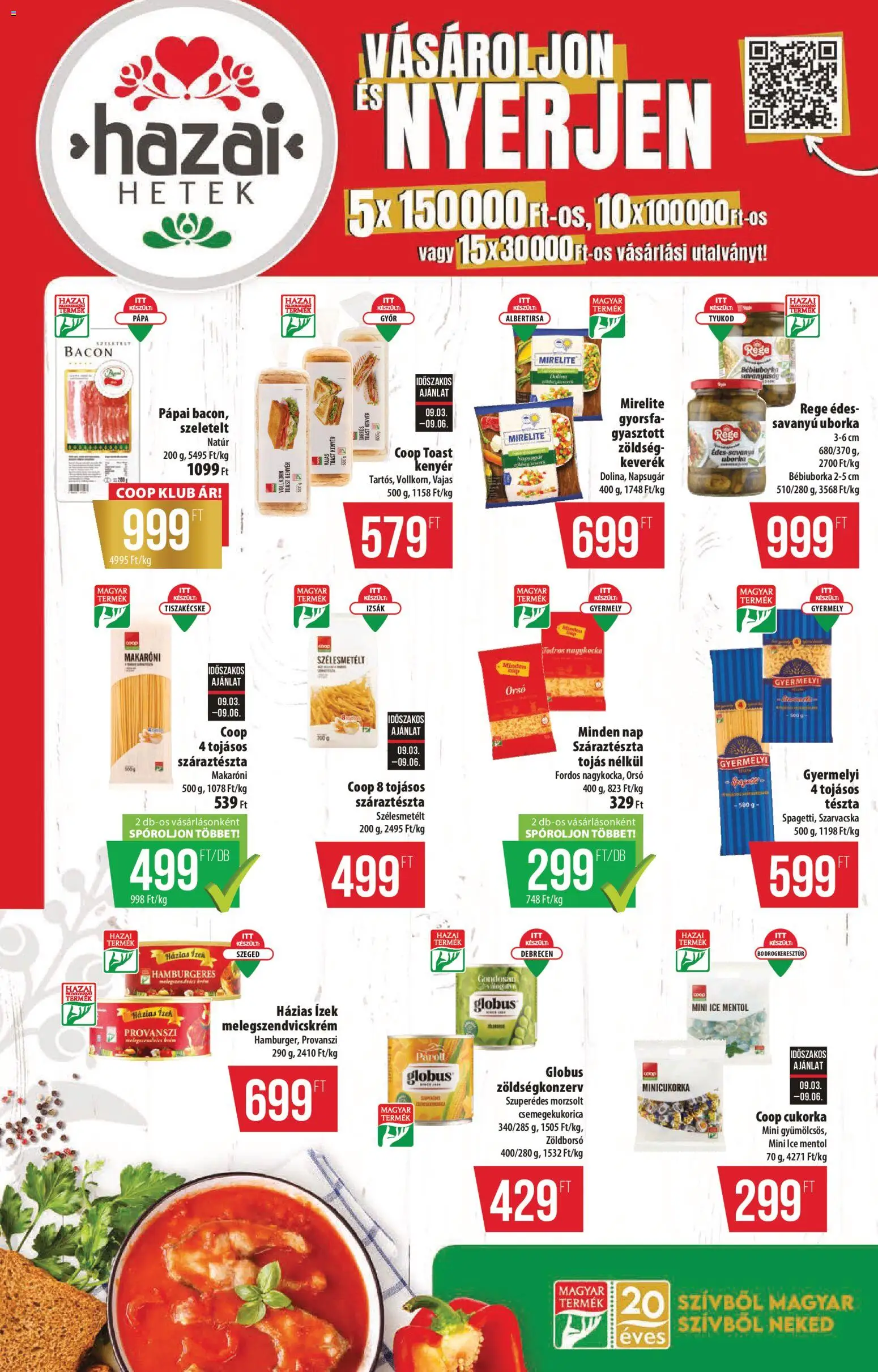 COOP akciós ujság - amely érvényes a következő dátumtól: 2026.09.03. | Oldal: 4 | Termékek: Makaróni, Pápai, Zöldség, Száraztészta
