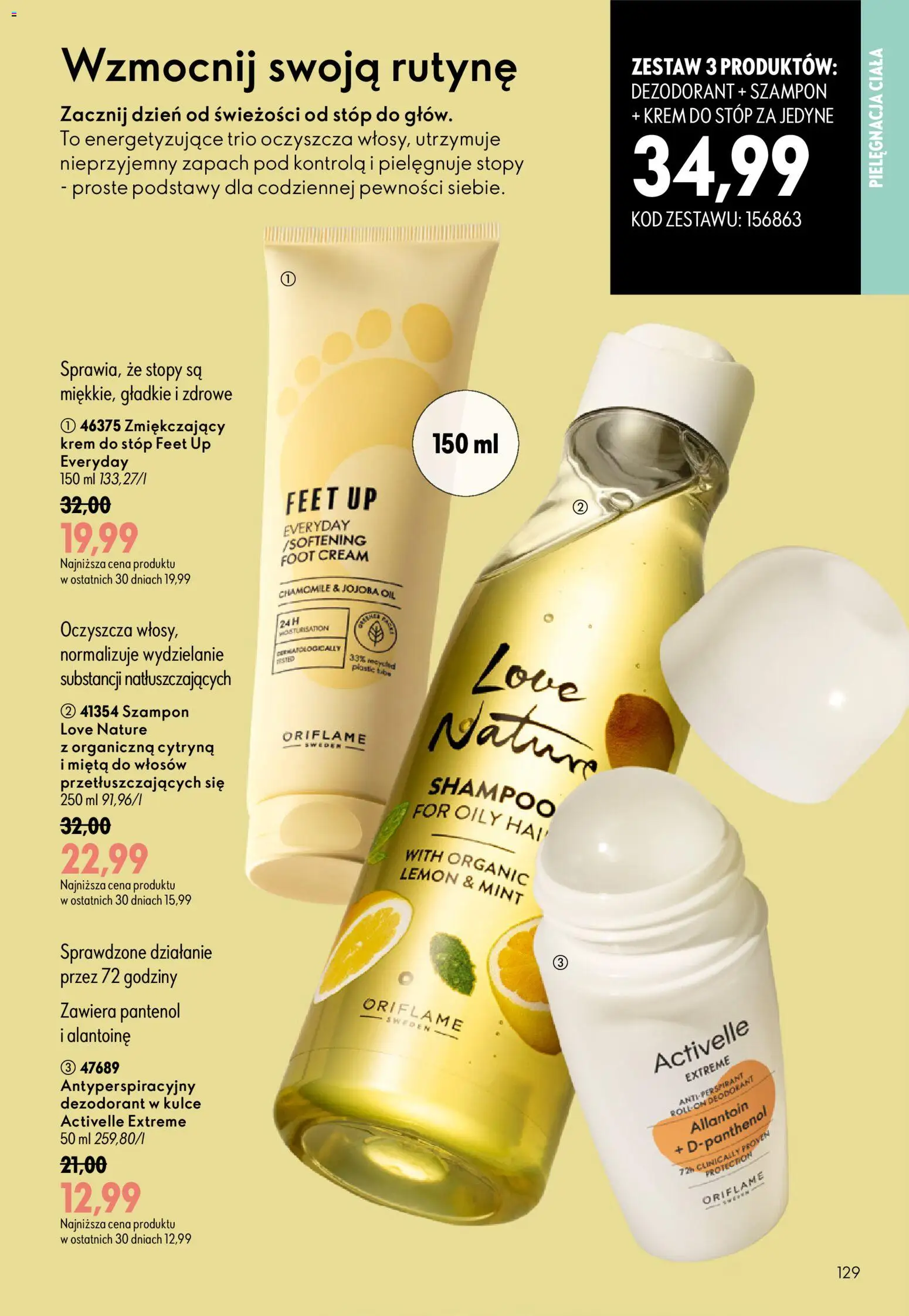 Oriflame Katalog 12 2026 od 19.08.2026 | Strona: 127 | Produkty: Mięta, Szampon, Krem, Krem do stóp