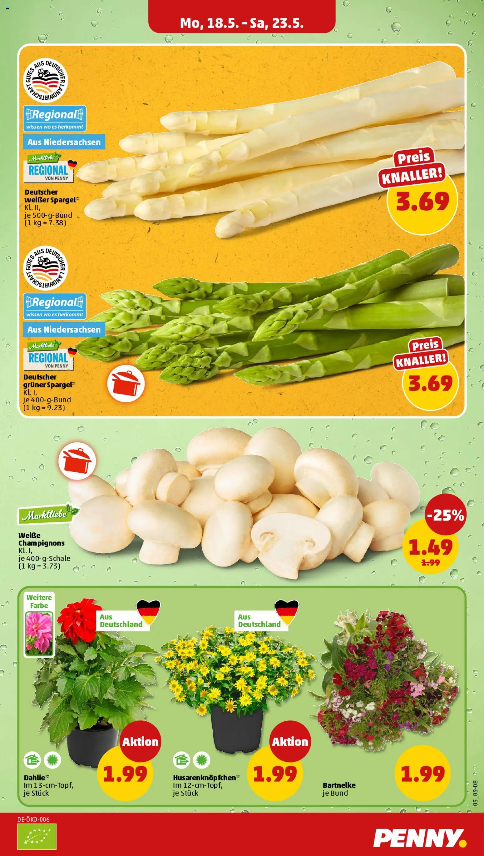 Penny Prospekt 	 – gültig ab 18.05.2026 | Seite: 5 | Produkte: Spargel, Champignons
