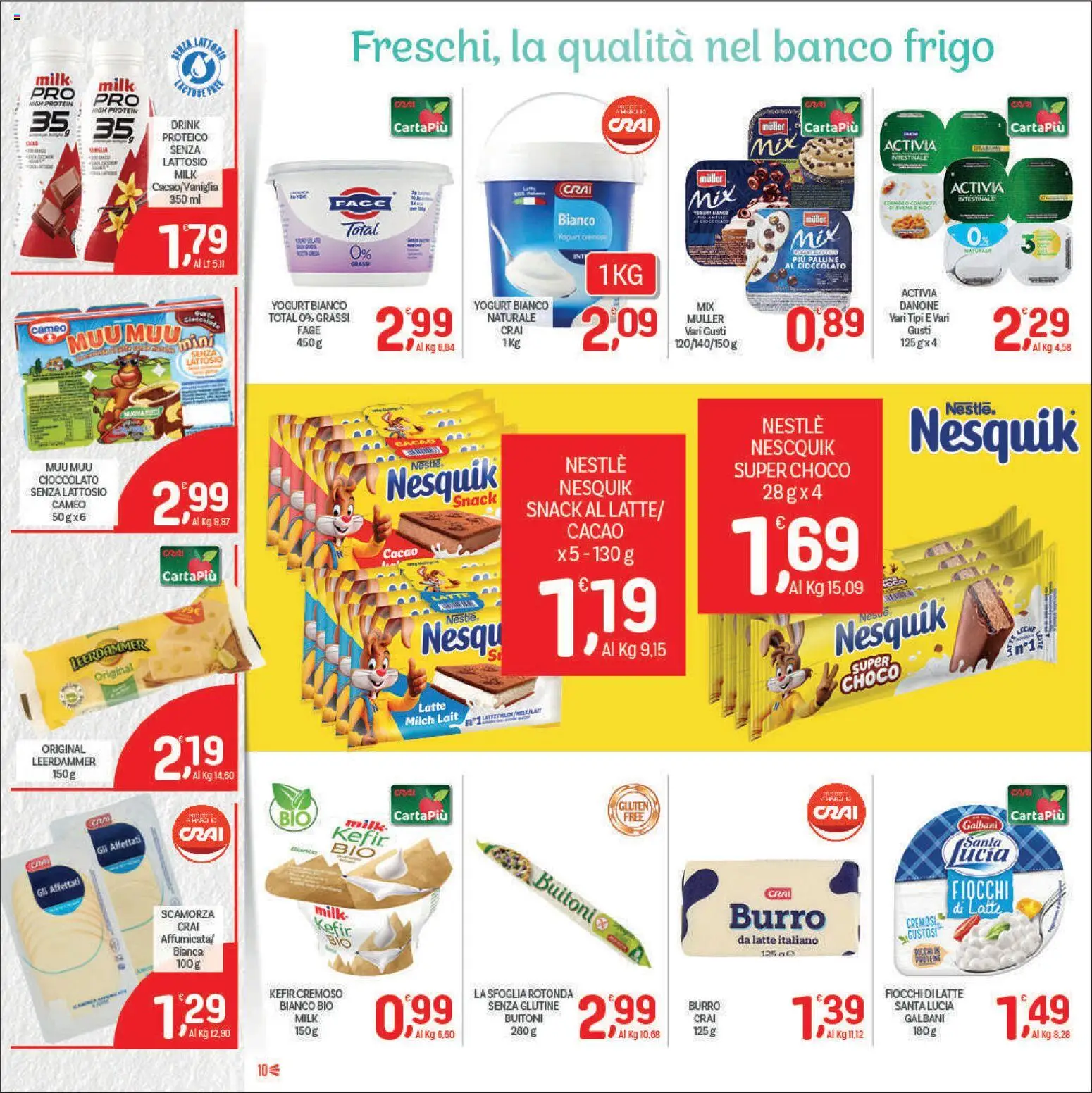 Volantino CRAI del 11.06.2026 | Pagina: 10 | Prodotti: Yogurt, Cioccolato, Burro, Cacao
