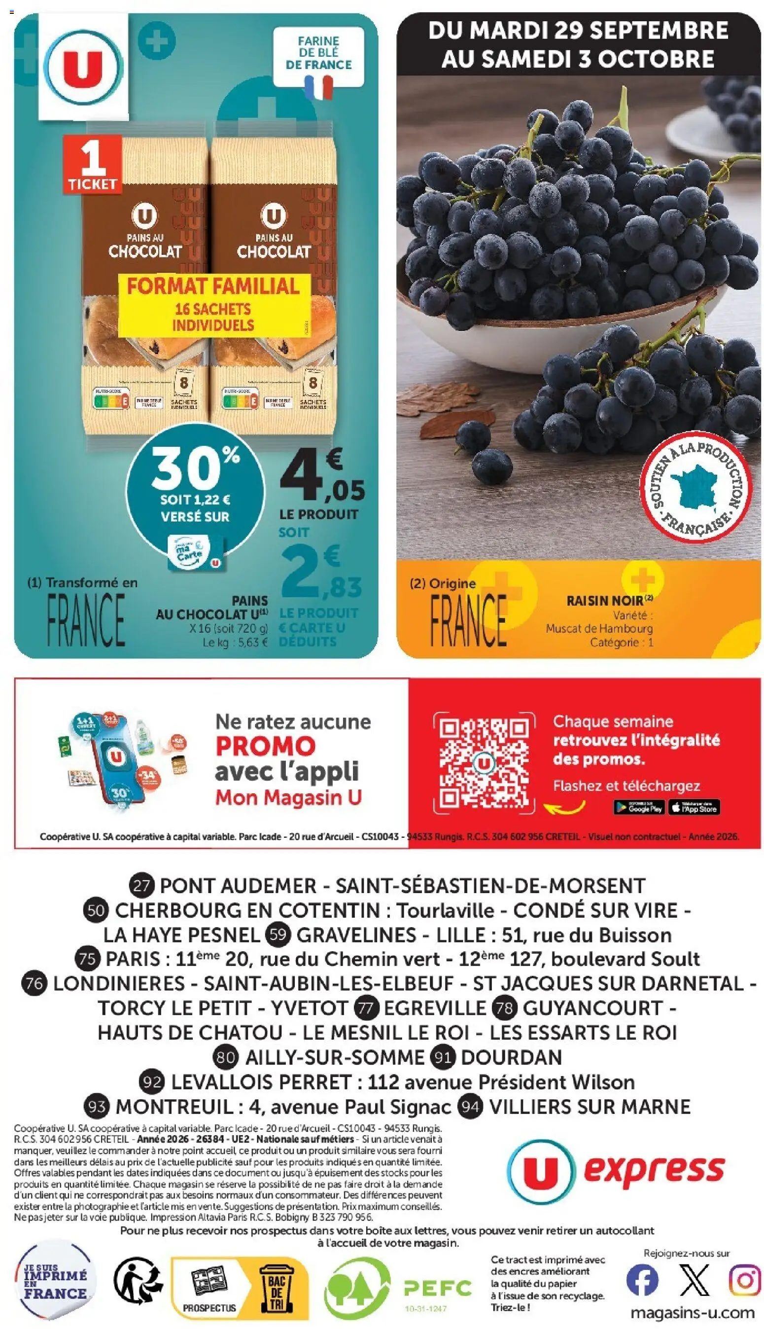 {H1} | Page: 24 | Produits: Farine, Store, Impression, Chocolat