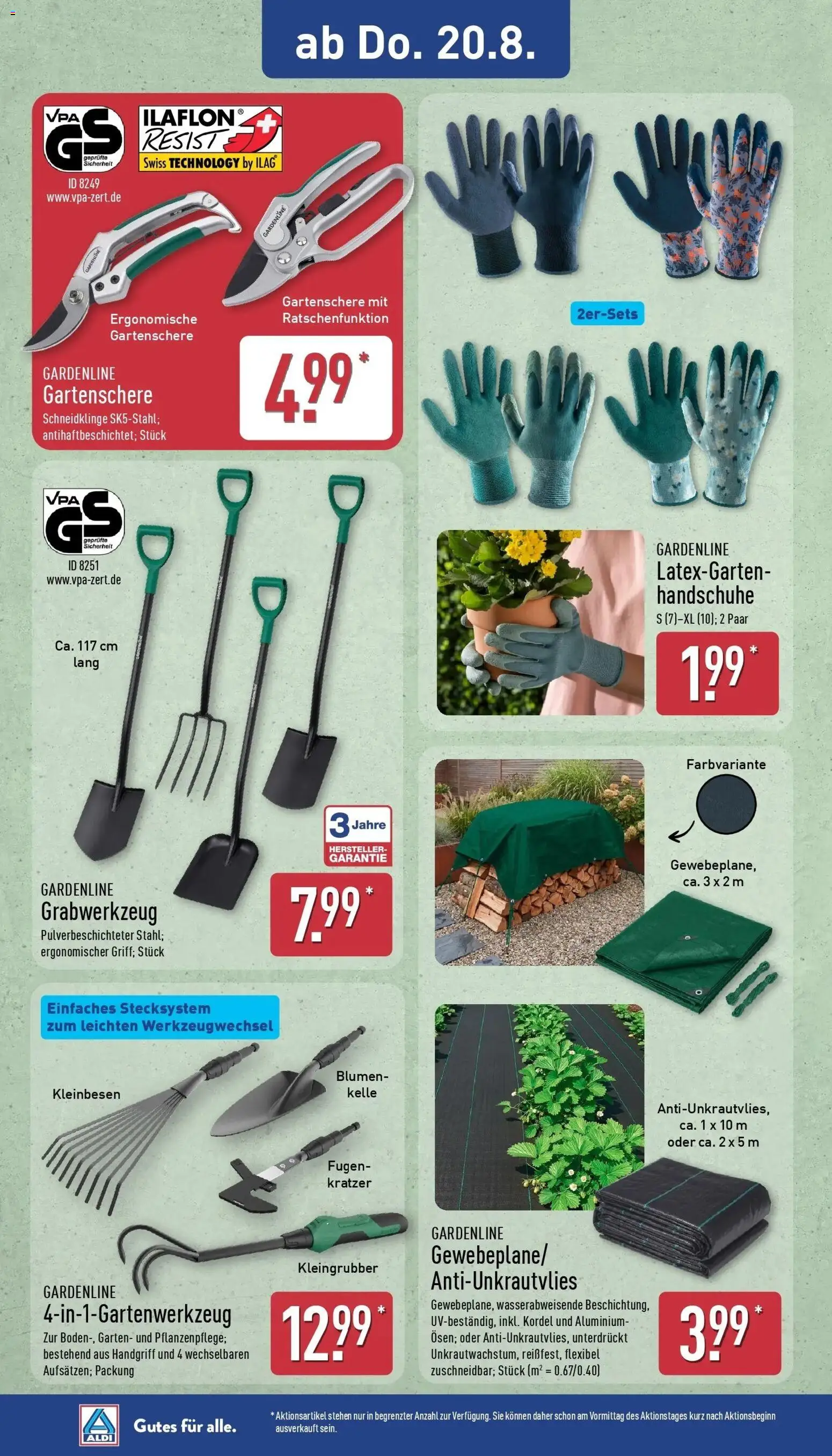 Aldi Wochenangebote (ab 17.08.2026) » Angebote Online | Seite: 22 | Produkte: Blumen, Handschuhe