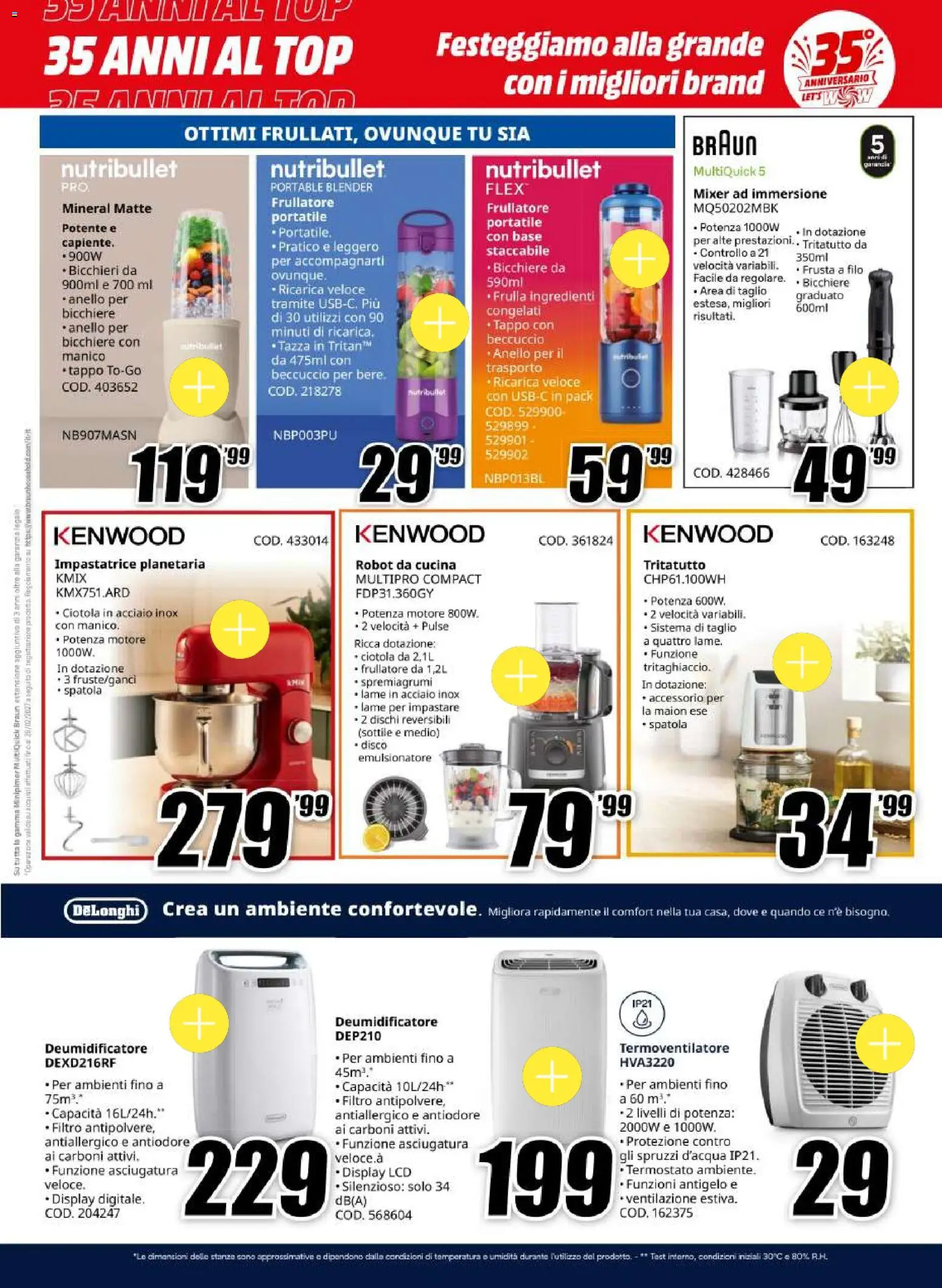 Volantino Media World del 01/10/2026 | Pagina: 19 | Prodotti: Deumidificatore, Top, Ingredienti, Spatola