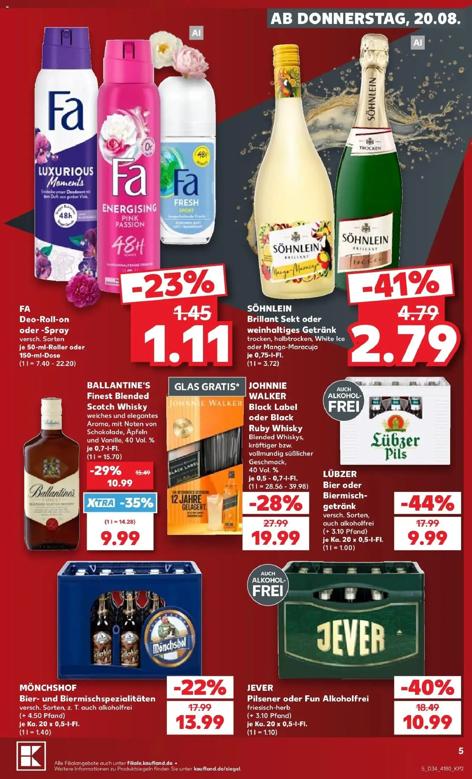 Prospekt Kaufland ab 20.08.2026 » Angebote Online zum Blättern | Seite: 13 | Produkte: Bier, Sekt, Alkohol, Jever