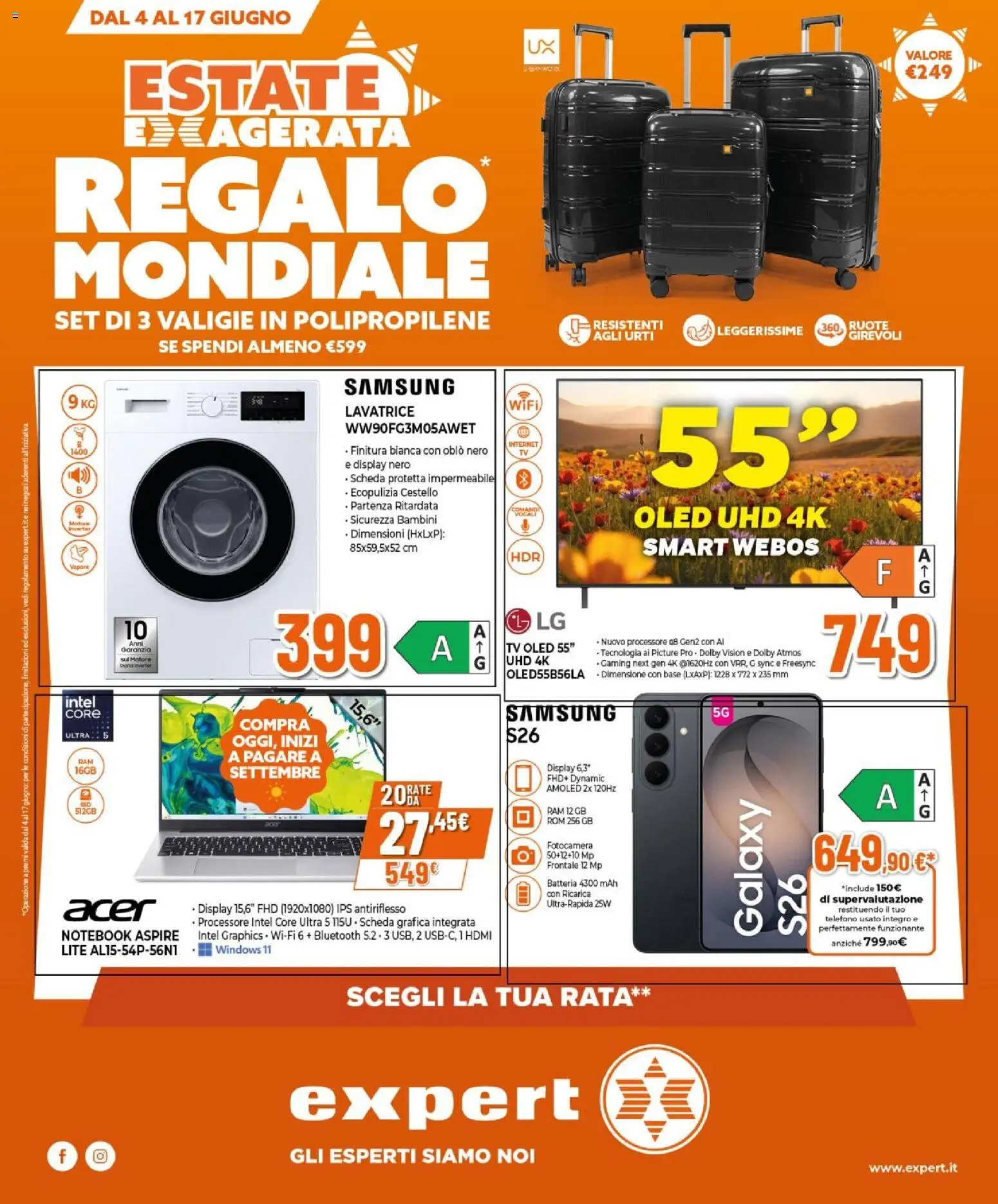 Volantino Expert del 04.06.2026 | Pagina: 2 | Prodotti: Notebook, Telefono, TV, Fotocamera