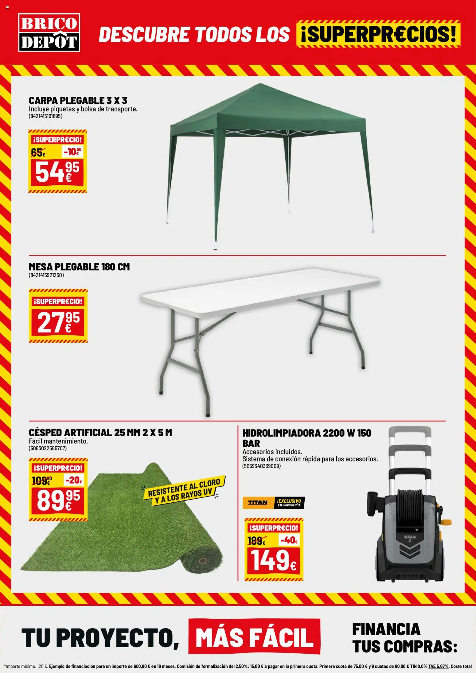 Brico Depôt folleto │ válido desde el 31/07/2026 | Página: 2 | Productos: Hidrolimpiadora, Bolsa, Mesa