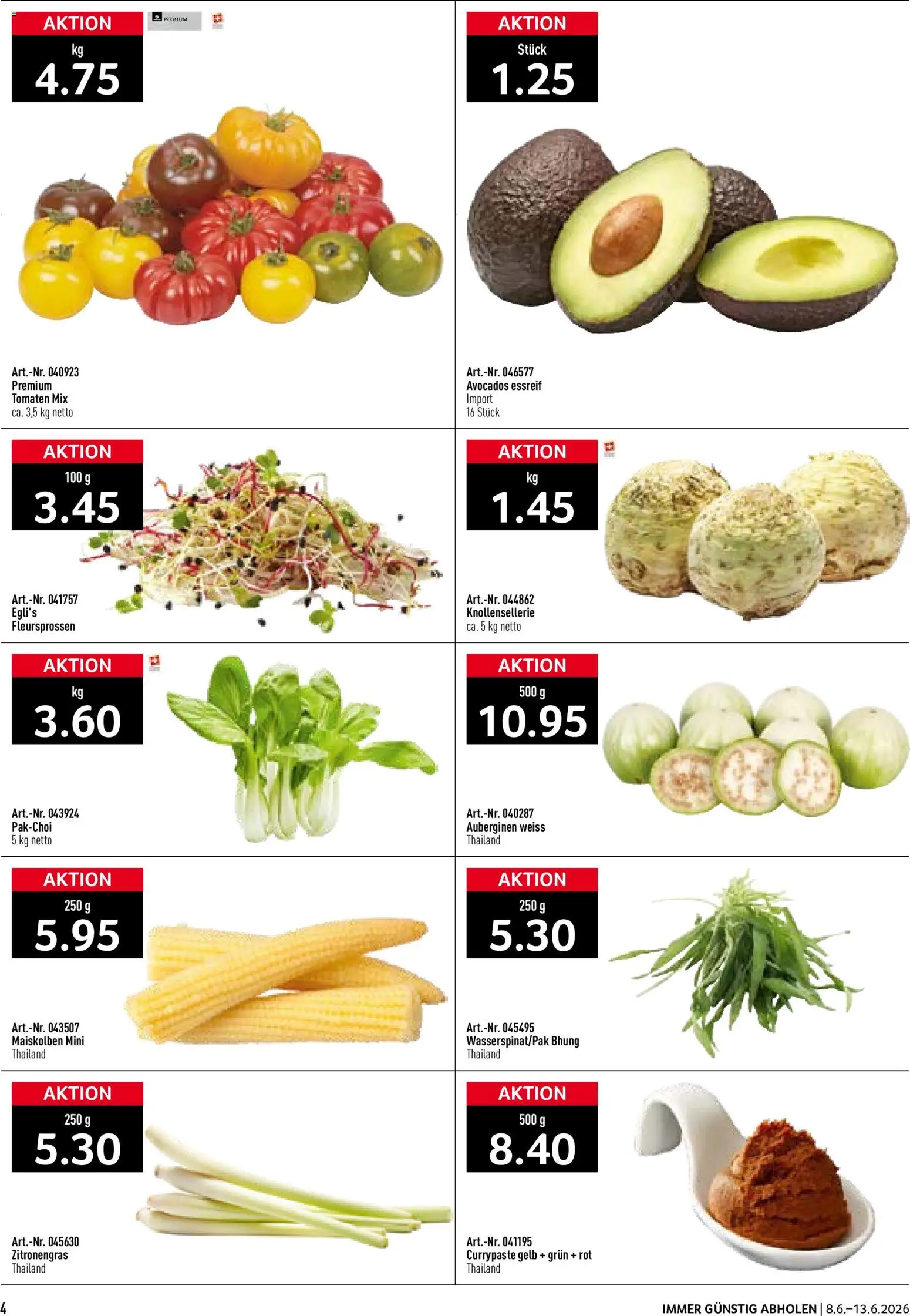 Prodega aktionen – gültig ab 08.06.2026 | Seite: 4 | Produkte: Zitronengras, Tomaten
