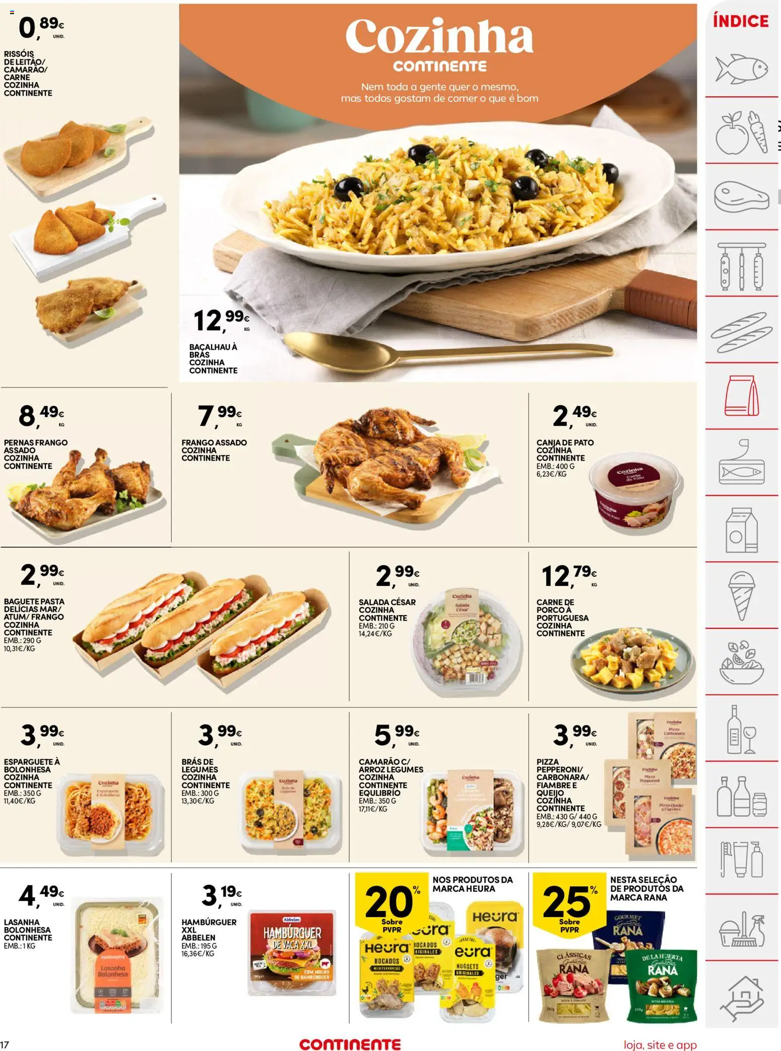Continente folheto │ válido de 05.05.2026 | Página: 17 | Produtos: Esparguete, Bacalhau, Arroz, Nuggets