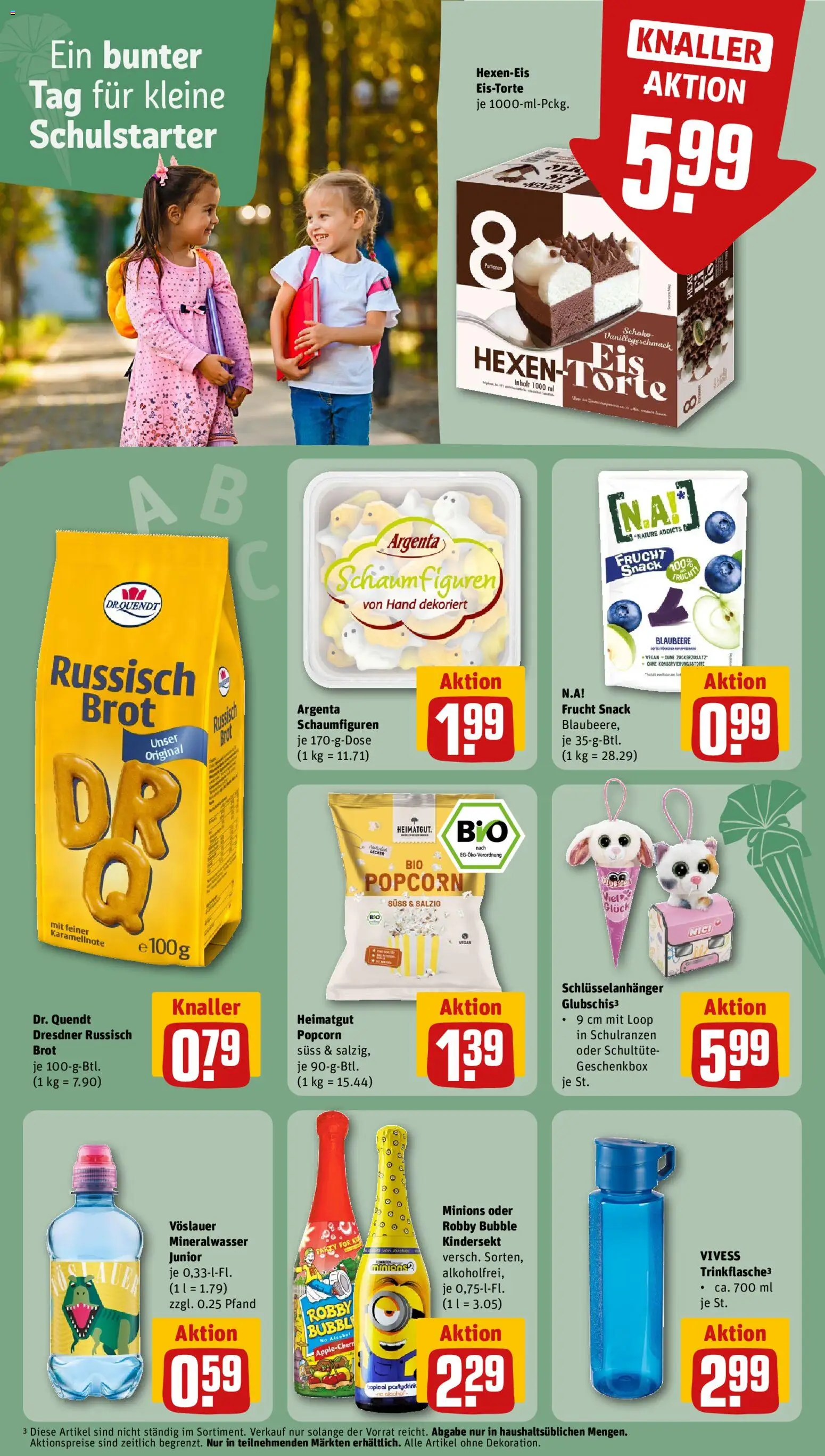 Rewe Prospekt – gültig ab 17.08.2026 | Seite: 17 | Produkte: Eistorte, Mineralwasser, Brot, Popcorn