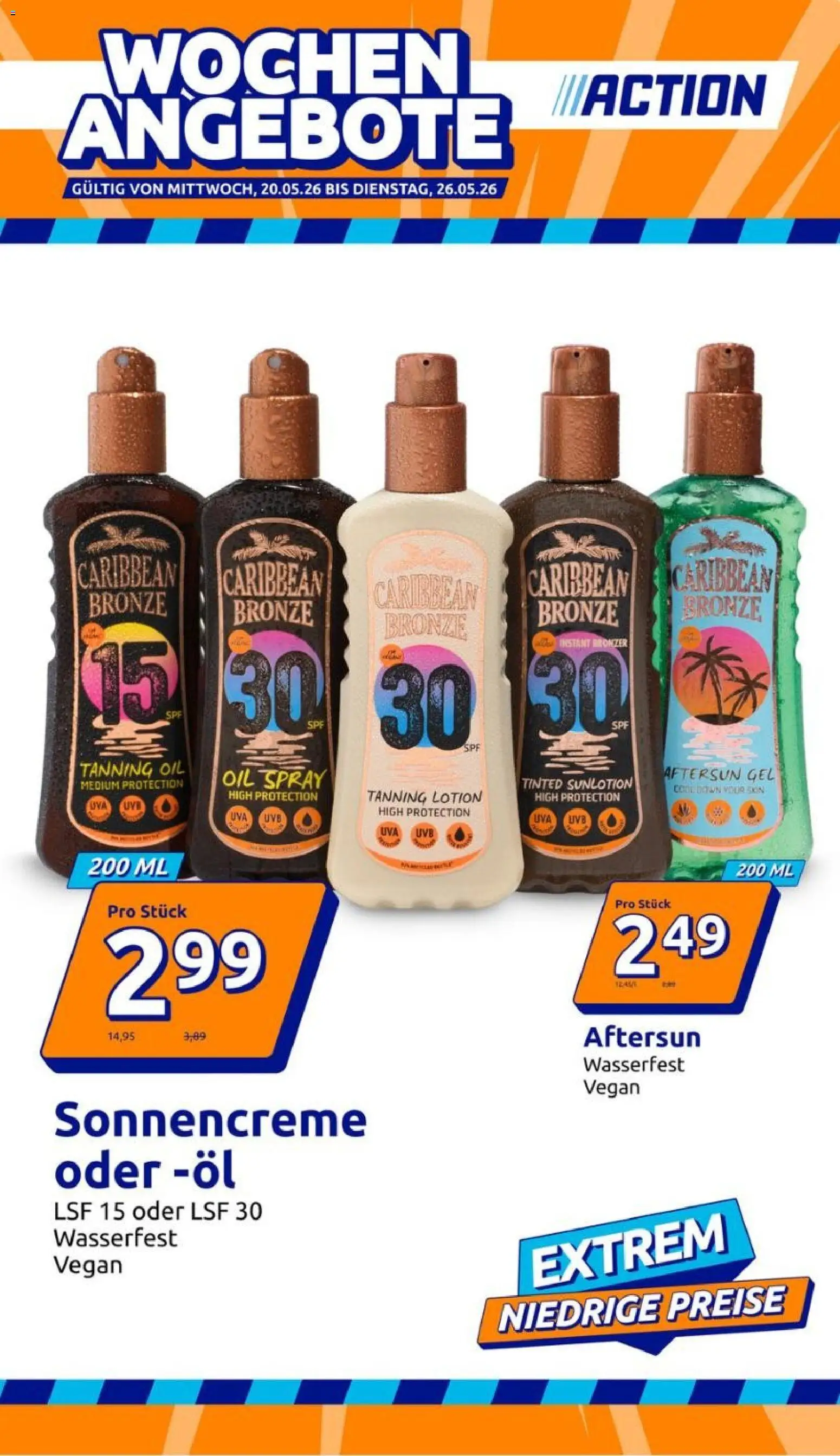 Action Flugblatt gültig ab 20.05.2026 | Seite: 1 | Produkte: Bronzer, Öl, Sonnencreme