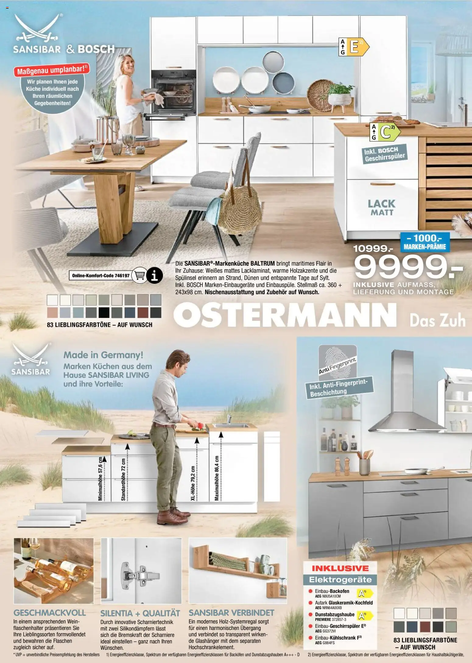 Ostermann Küchen neu erleben – gültig ab 07.05.2026 | Seite: 6 | Produkte: AEG, Geschirrspüler, Küche, Kuchen