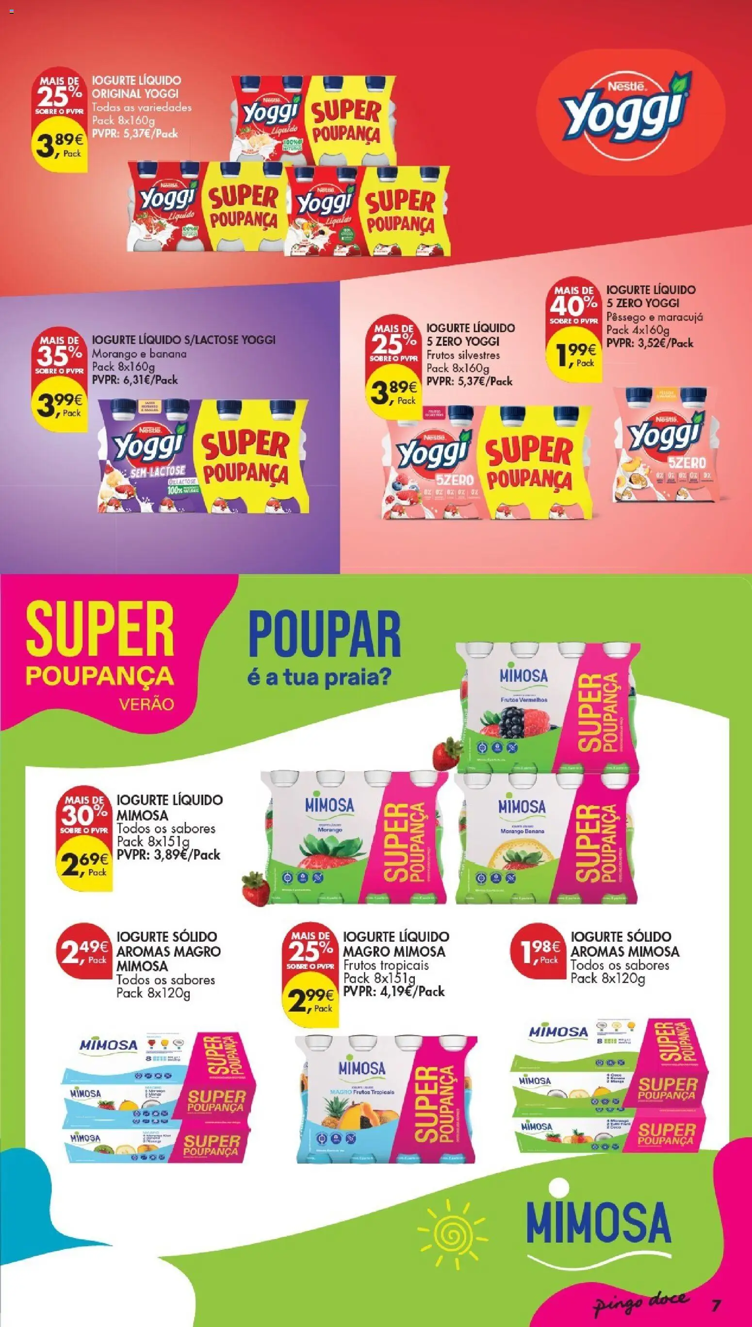 Pingo Doce Especial Iogurtes │ válido de 01/09/2026 | Página: 7 | Produtos: Banana, Iogurte, Nestlé, Iogurte liquido