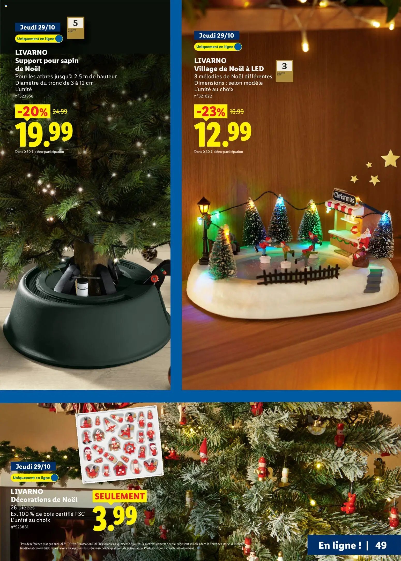 {H1} | Page: 49 | Produits: Sapin de Noël, Décorations de Noël, Support pour sapin de noel, Livarno