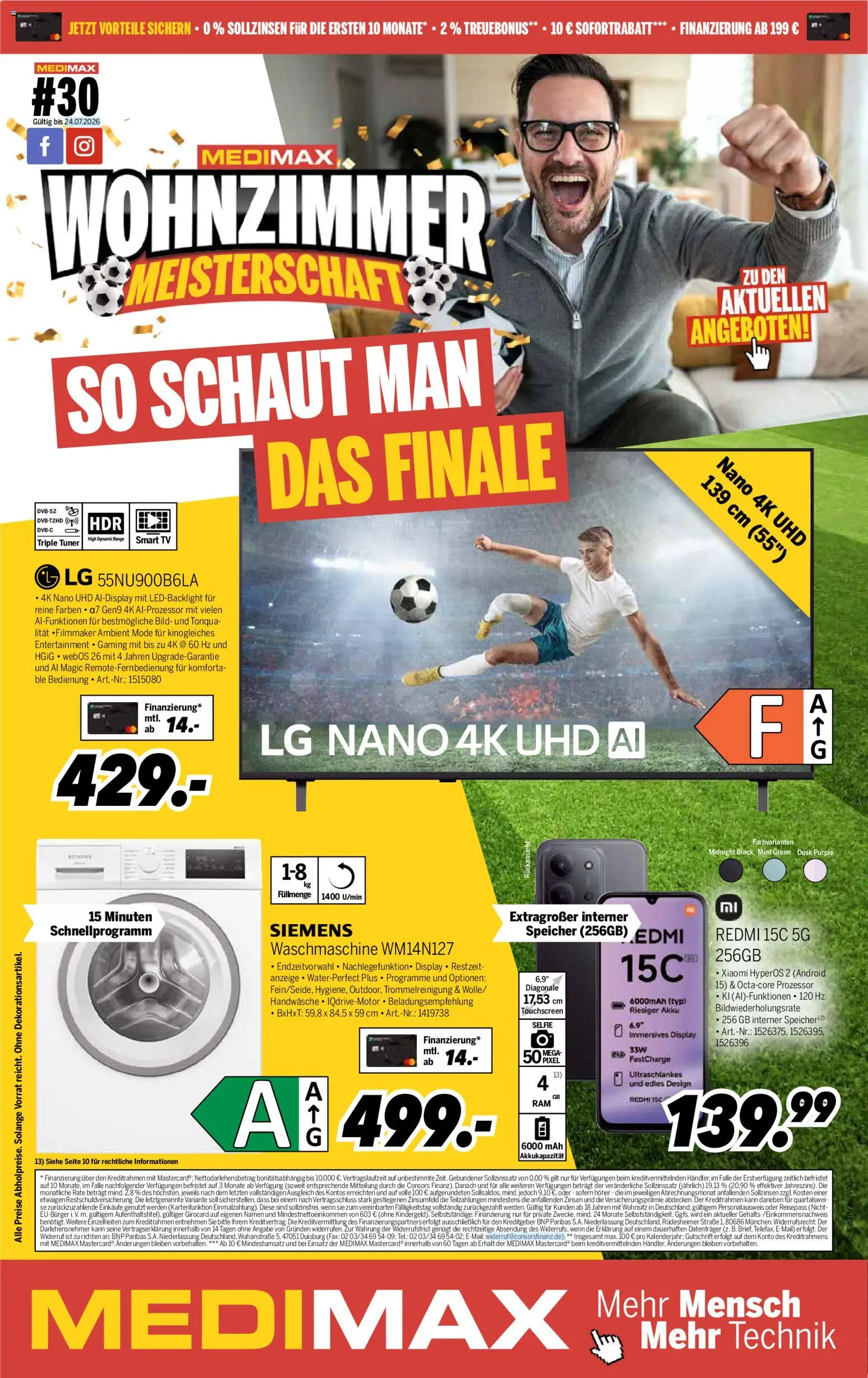 Medimax Prospekt – gültig ab 18.07.2026 | Seite: 1 | Produkte: LG, Siemens, Waschmaschine, Smart TV