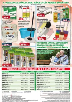 Vianni akciós újság - amely érvényes a következő dátumtól: 13.05.2026 | Oldal: 4 | Termékek: Telefon, Aloe vera, Tusfürdő, Jégkrém