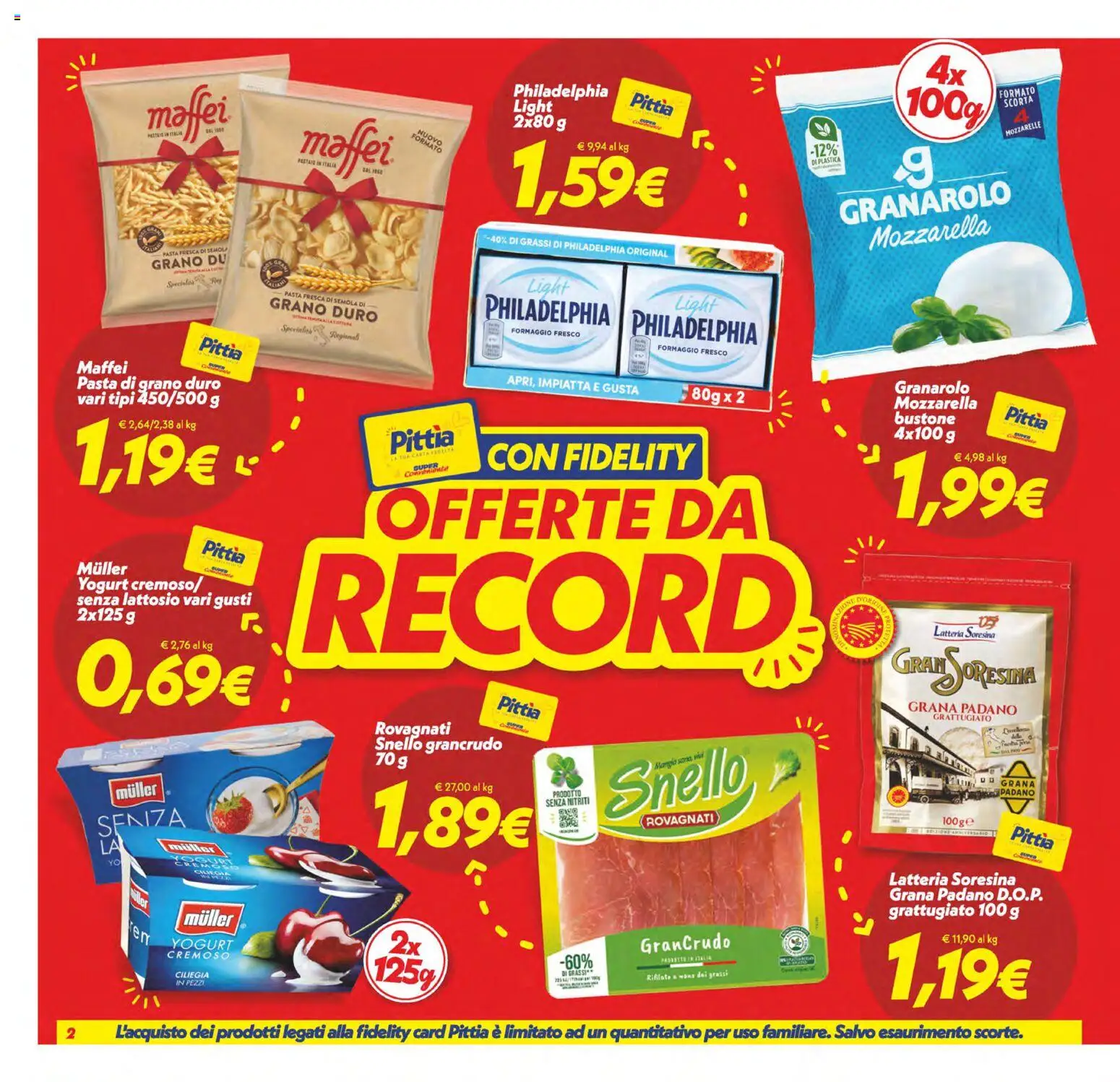 Volantino SuperConveniente del 29.05.2026 | Pagina: 2 | Prodotti: Yogurt, Mozzarella, Formaggio, Grana Padano