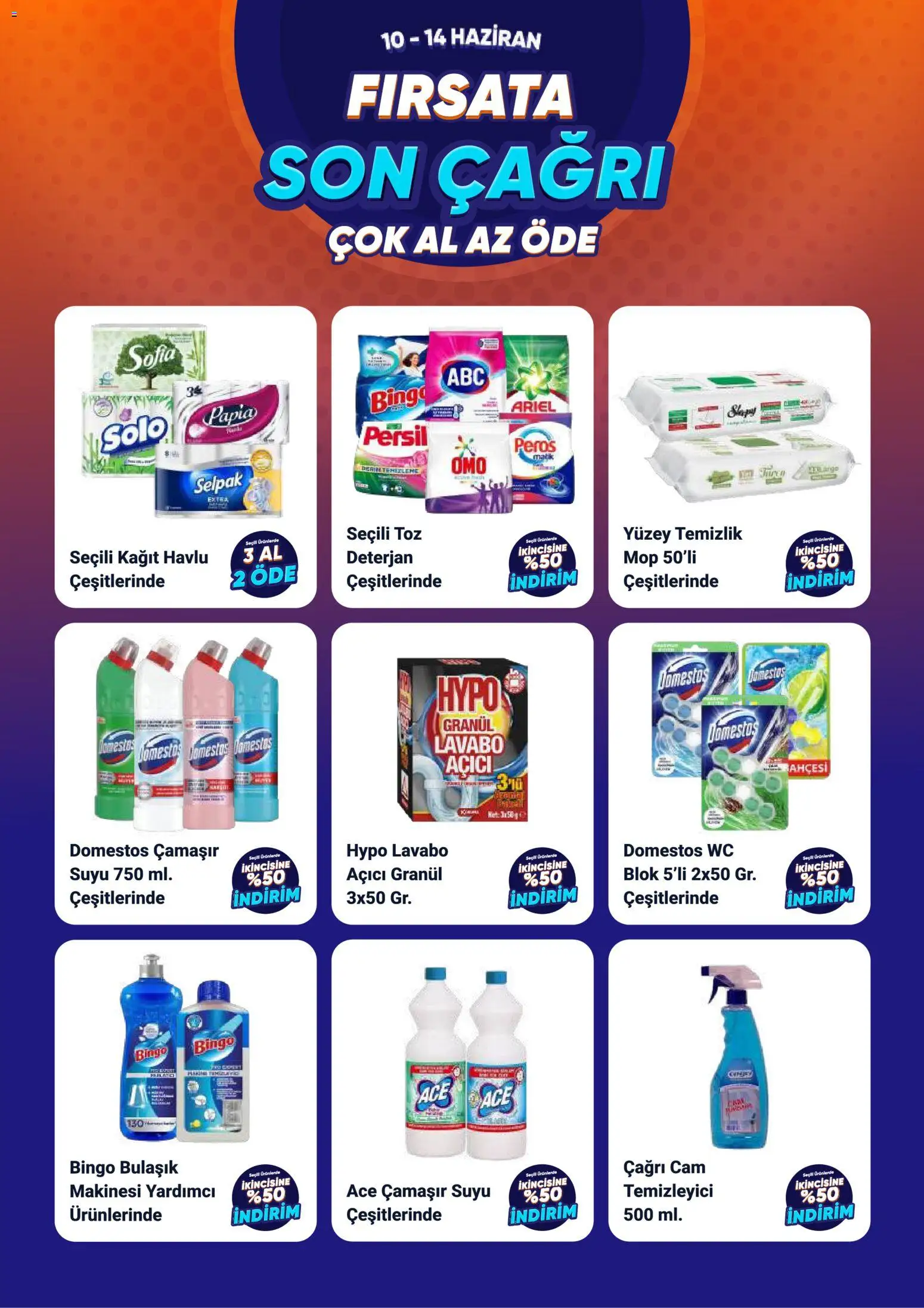 Çağrı Market - Fırsatlara Son Çağrı - 10.06.2026 tarihinden itibaren geçerlidir | Sayfa: 6 | Ürünler: Lavabo, Lavabo açıcı, Kağıt havlu, Bulaşık makinesi