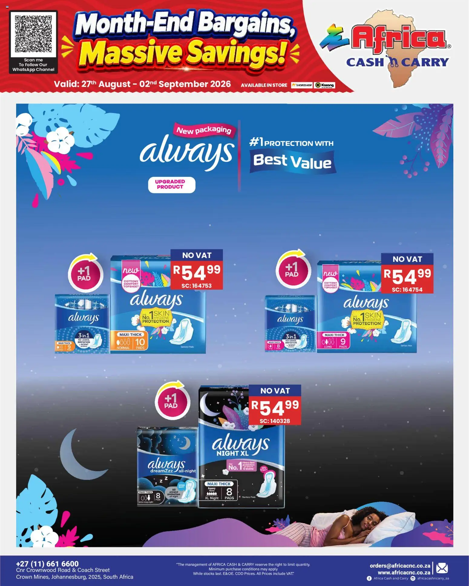 New Africa Cash & Carry catalogue – valid from 27/08/2026 | Page: 72 | Products: Pads