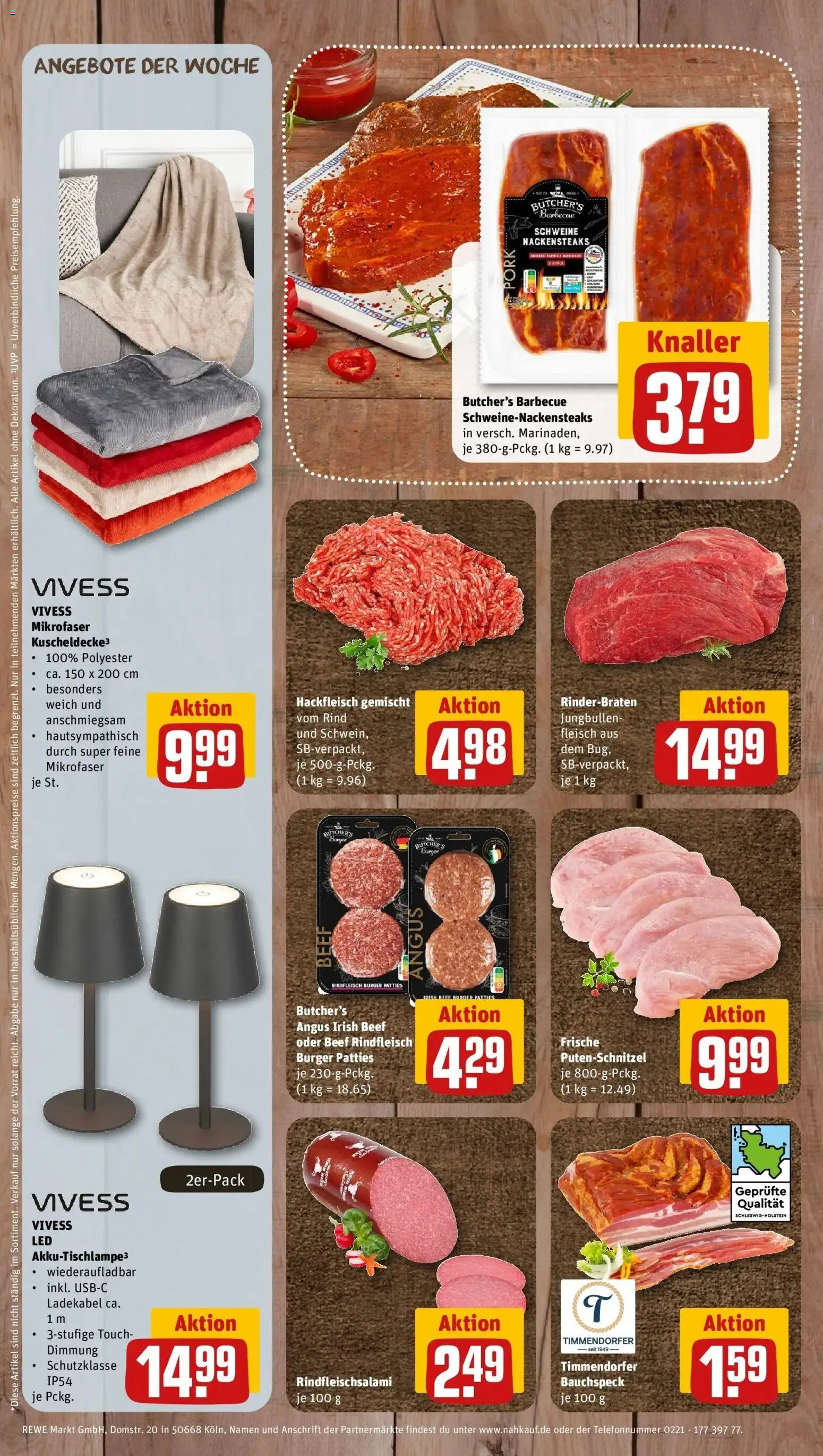 REWE Prospekt ab 21.09.2026 zum Blättern » Angebote | Seite: 8 | Produkte: Rinderbraten, Putenschnitzel, Rindfleisch, Hackfleisch