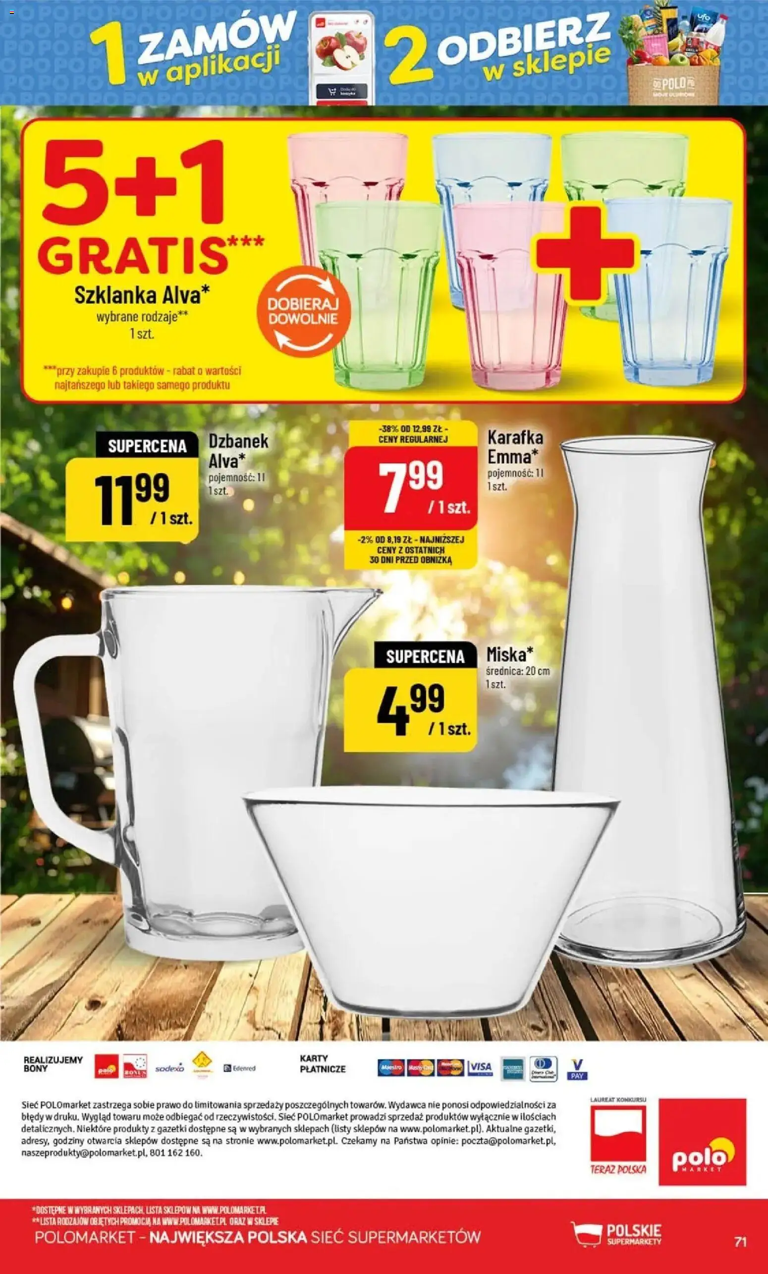 Nowa POLOmarket gazetka od jutra 09.09.2026 | Strona: 71 | Produkty: Szklanka, Dzbanek