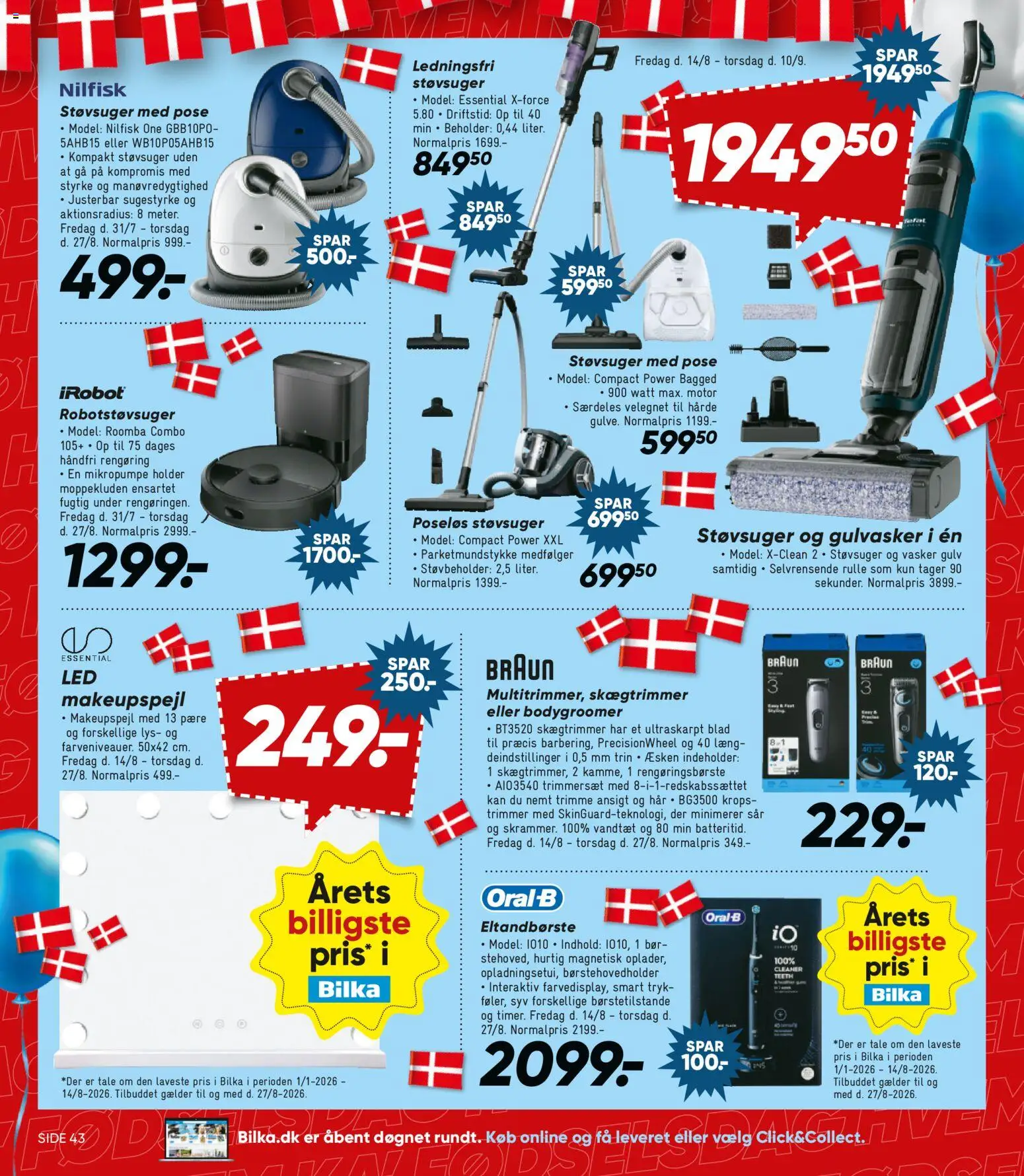 Bilka tilbudsavis – gyldig fra 14/08/2026 | Side: 20 | Produkter: Robotstøvsuger, Eltandbørste, Søm, Støvsuger