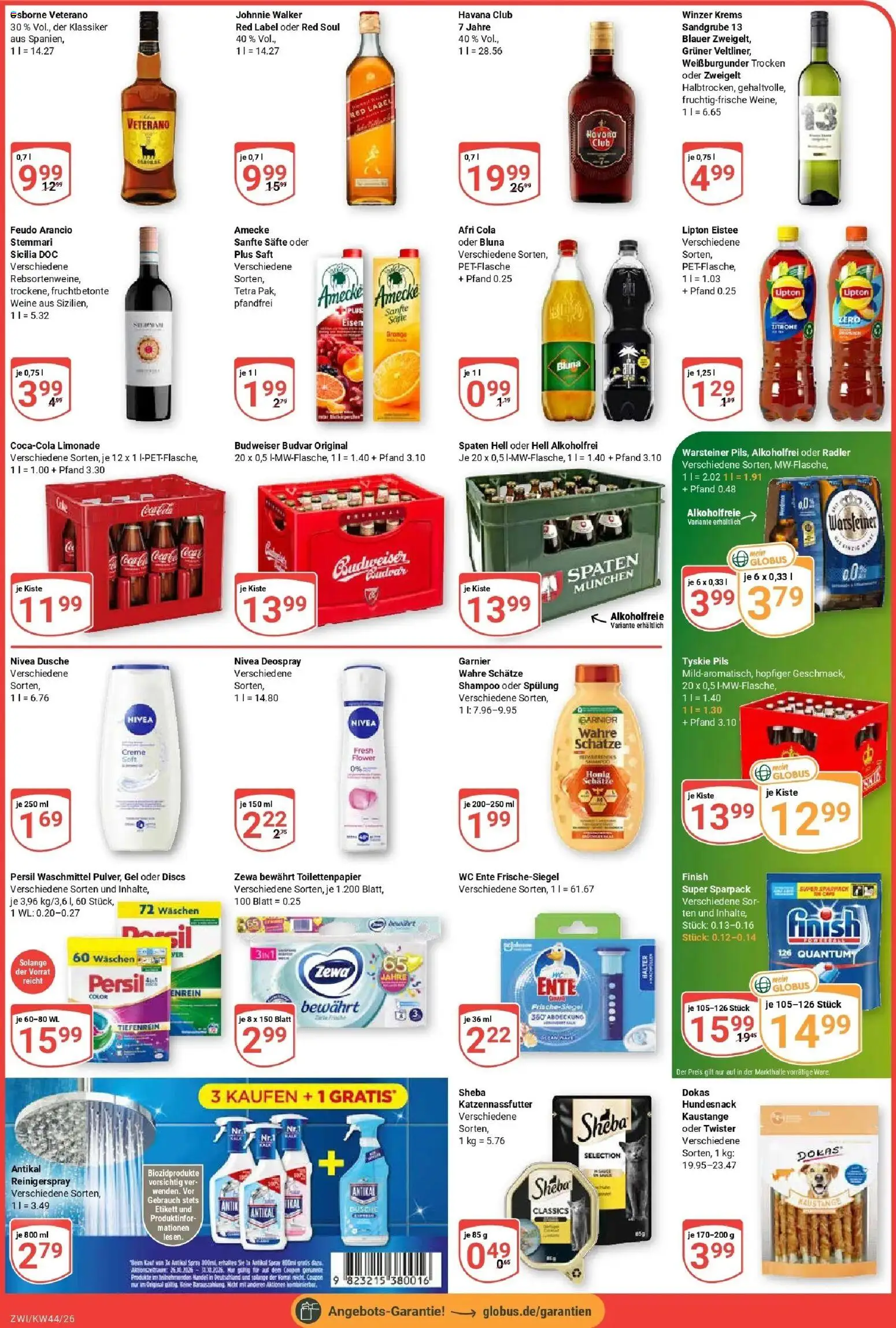 Globus Prospekt Zwickau (ab 26.10.2026) » Angebote online | Seite: 3 | Produkte: Creme, Warsteiner, Deospray, Johnnie walker