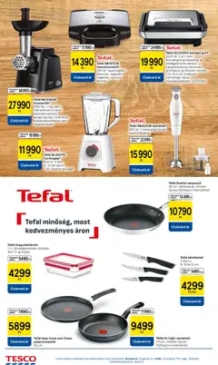 Tesco aktuális akciós újság - amely érvényes a következő dátumtól: 2026.07.09. | Oldal: 28 | Termékek: Kontaktgrill, Tefal, Keverő, Késkészlet