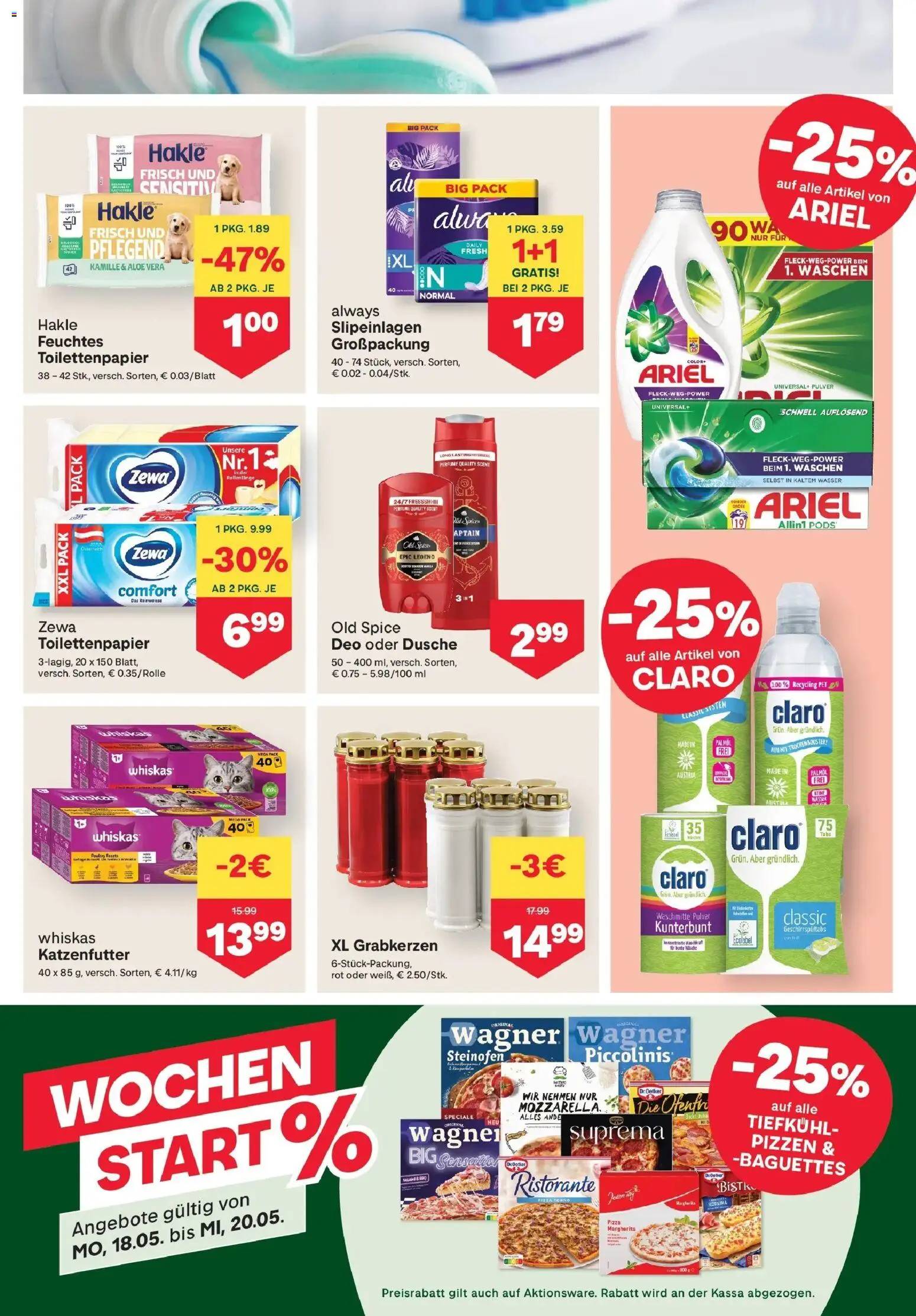 MPREIS Steyr gültig ab 12.05.2026 | Seite: 11 | Produkte: Marhalábszár, Wasser, Dusche, Pizza