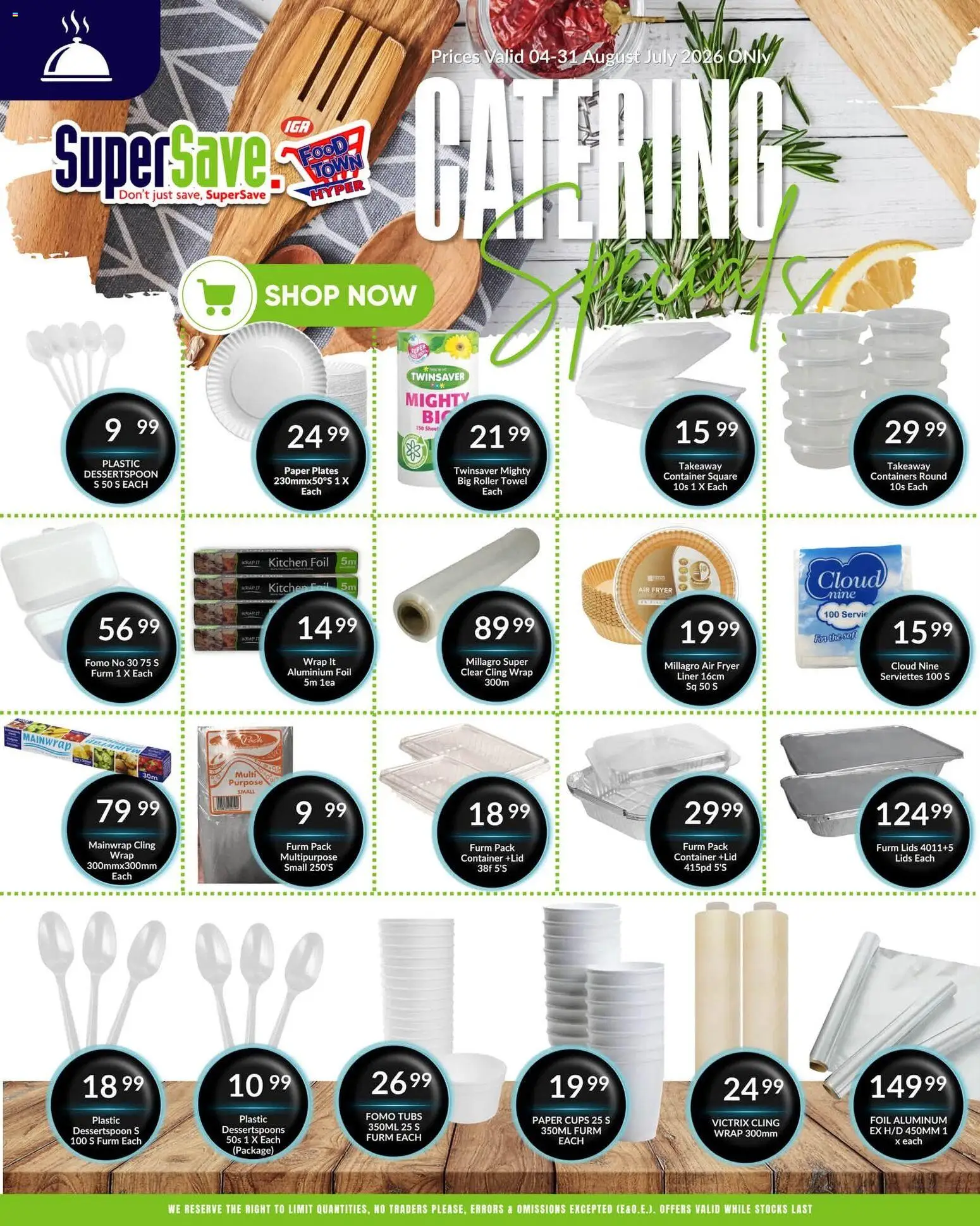 New Super Save catalogue – valid from 04/08/2026 | Page: 14 | Products: Fryer, Towel, Paper, Roller towel