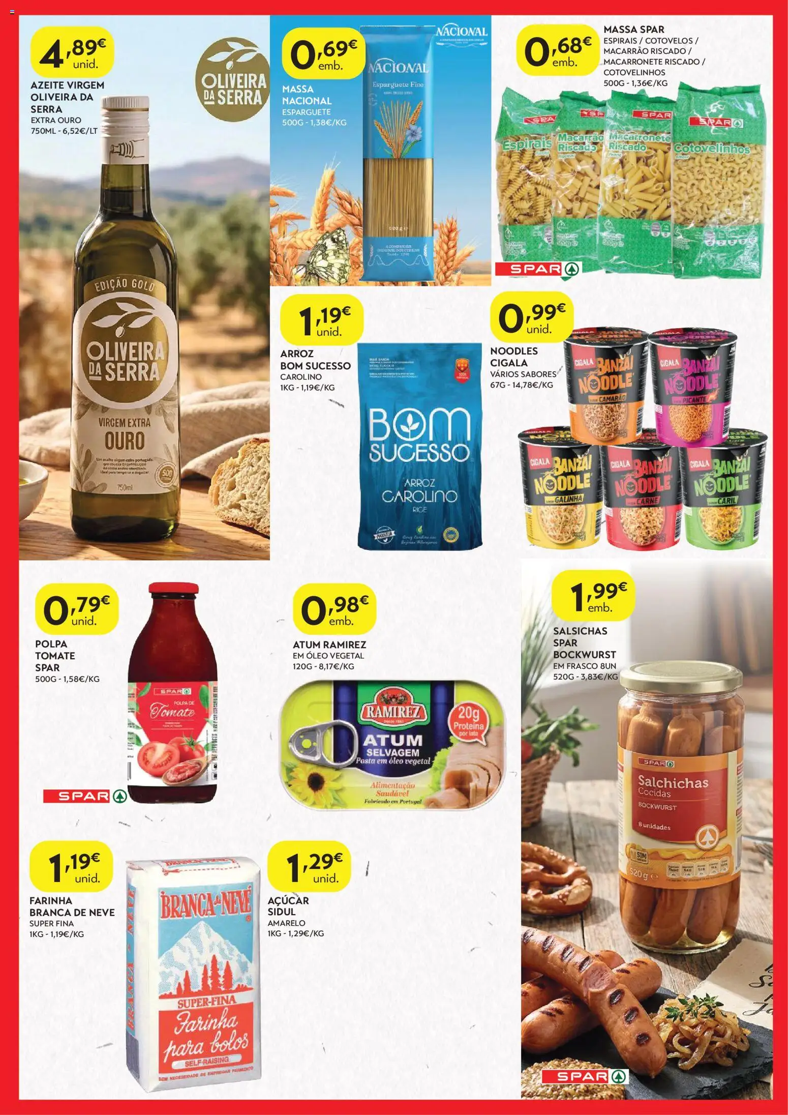 Spar - folheto │ válido de 15/09/2026 | Página: 5 | Produtos: Óleo vegetal, Macarrão, Açúcar, Salsichas